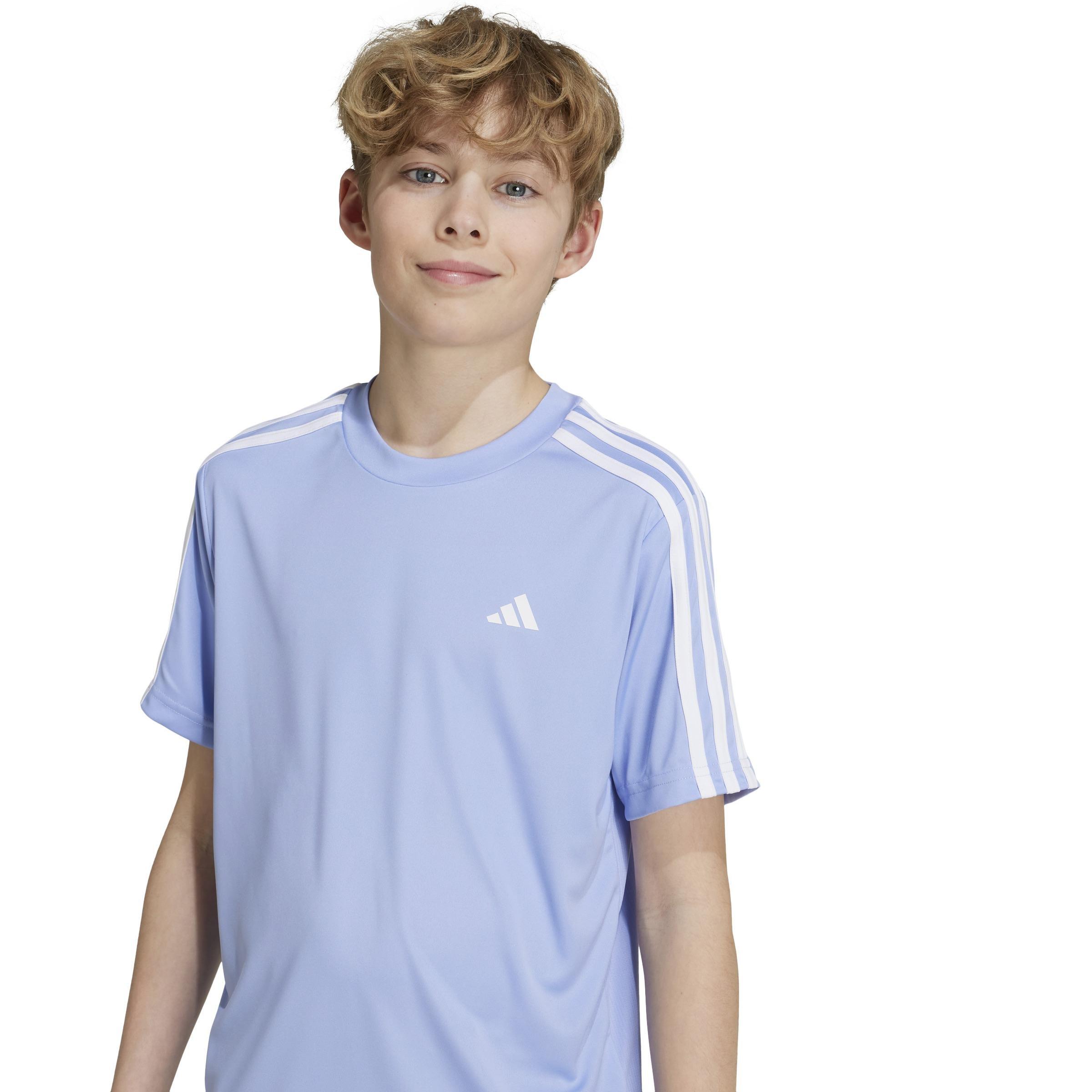 Kids Unisex Train Essentials Aeroready 3-Stripes Regular-Fit Training Set, Blue, A701_ONE, large image number 3