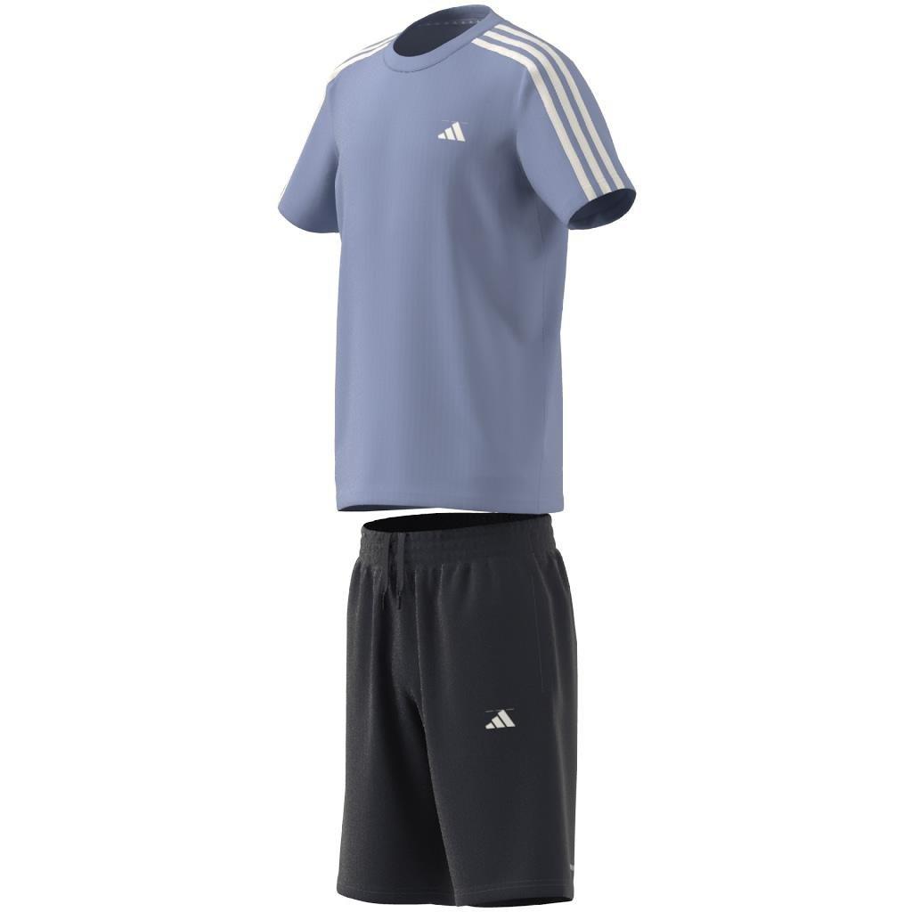 Unisex Train Essentials Aeroready 3-Stripes Regular-Fit Training Set, Blue, A701_ONE, large image number 10