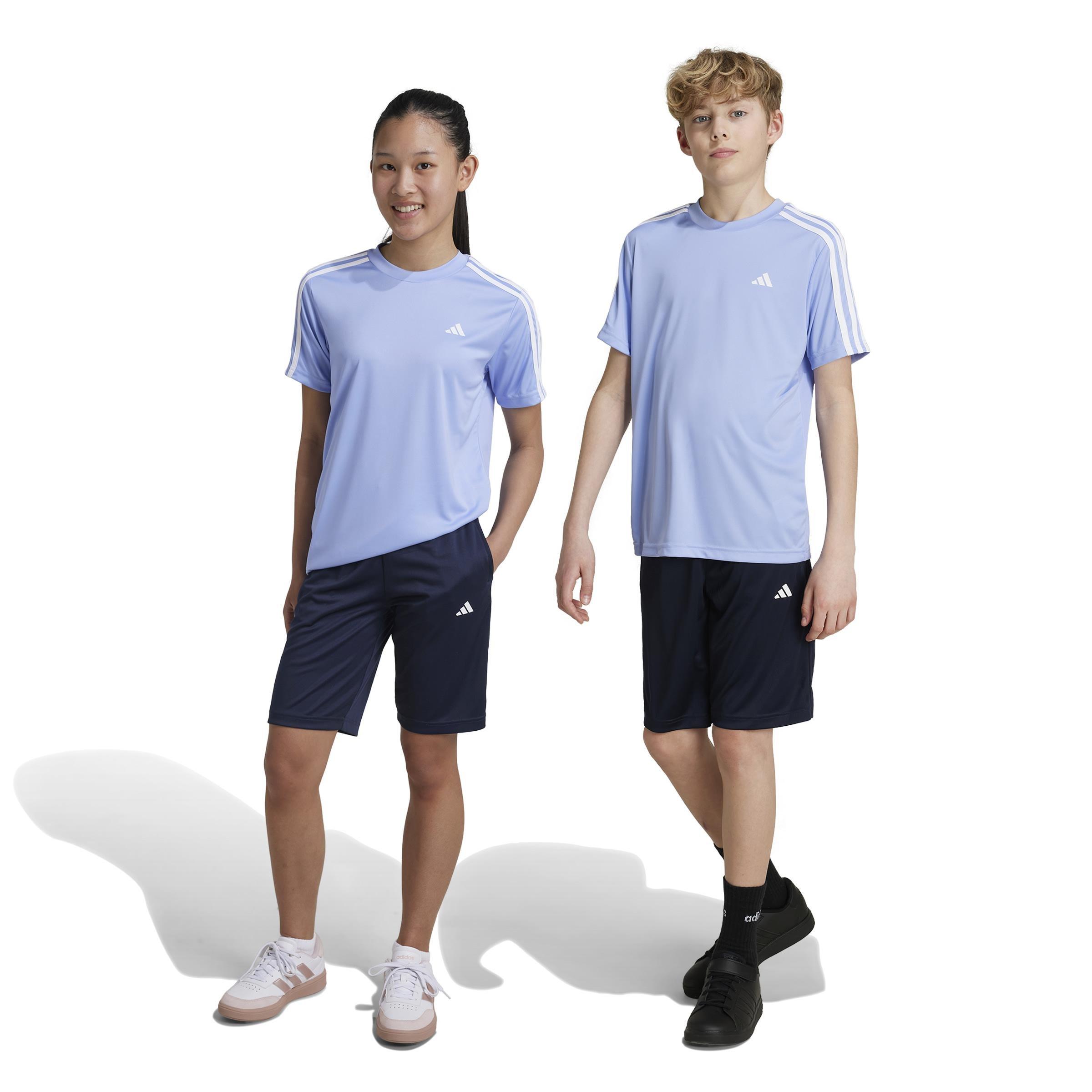 Kids Unisex Train Essentials Aeroready 3-Stripes Regular-Fit Training Set, Blue, A701_ONE, large image number 12