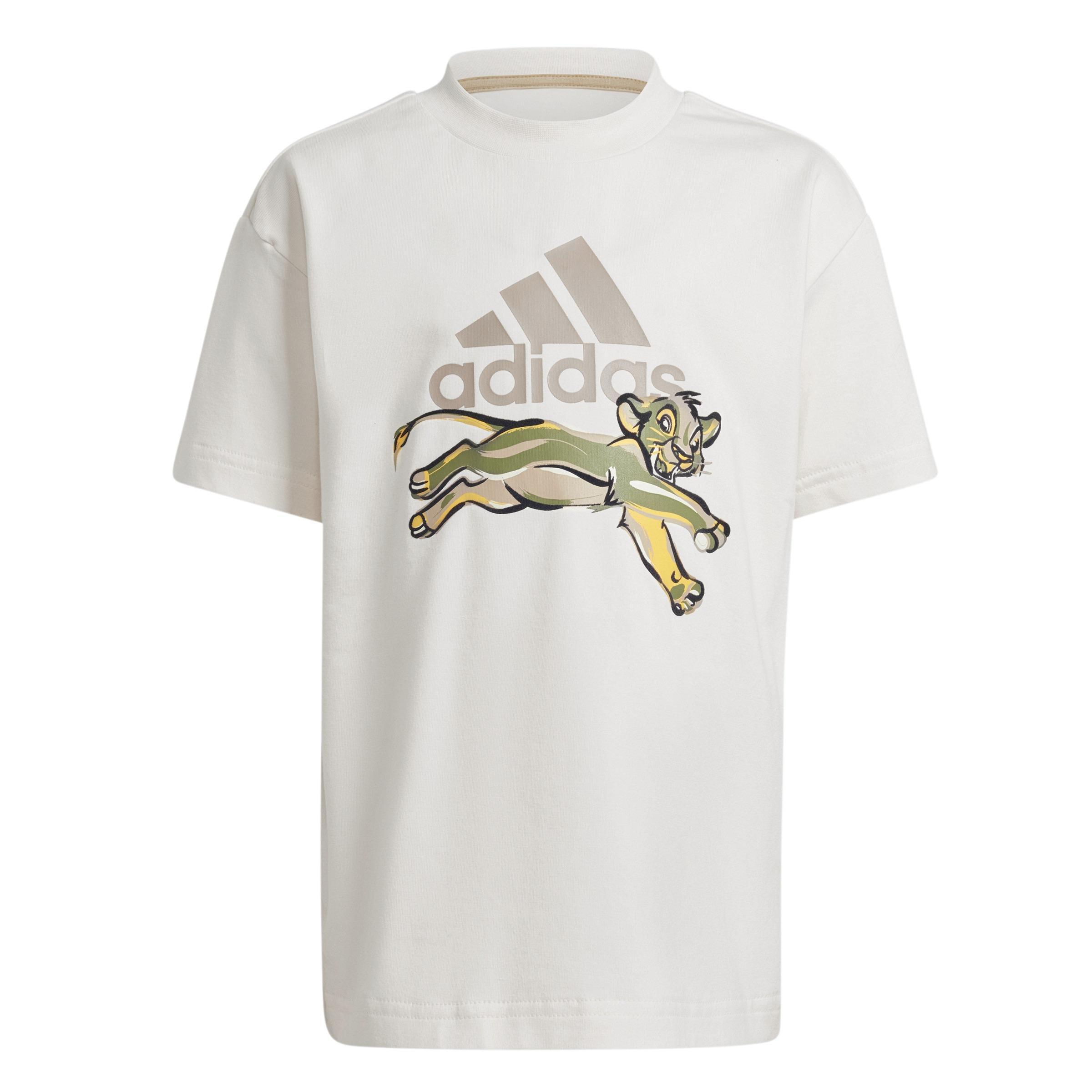 Kids Unisex adidas Disney Lion King T-Shirt, White, , large image number 1