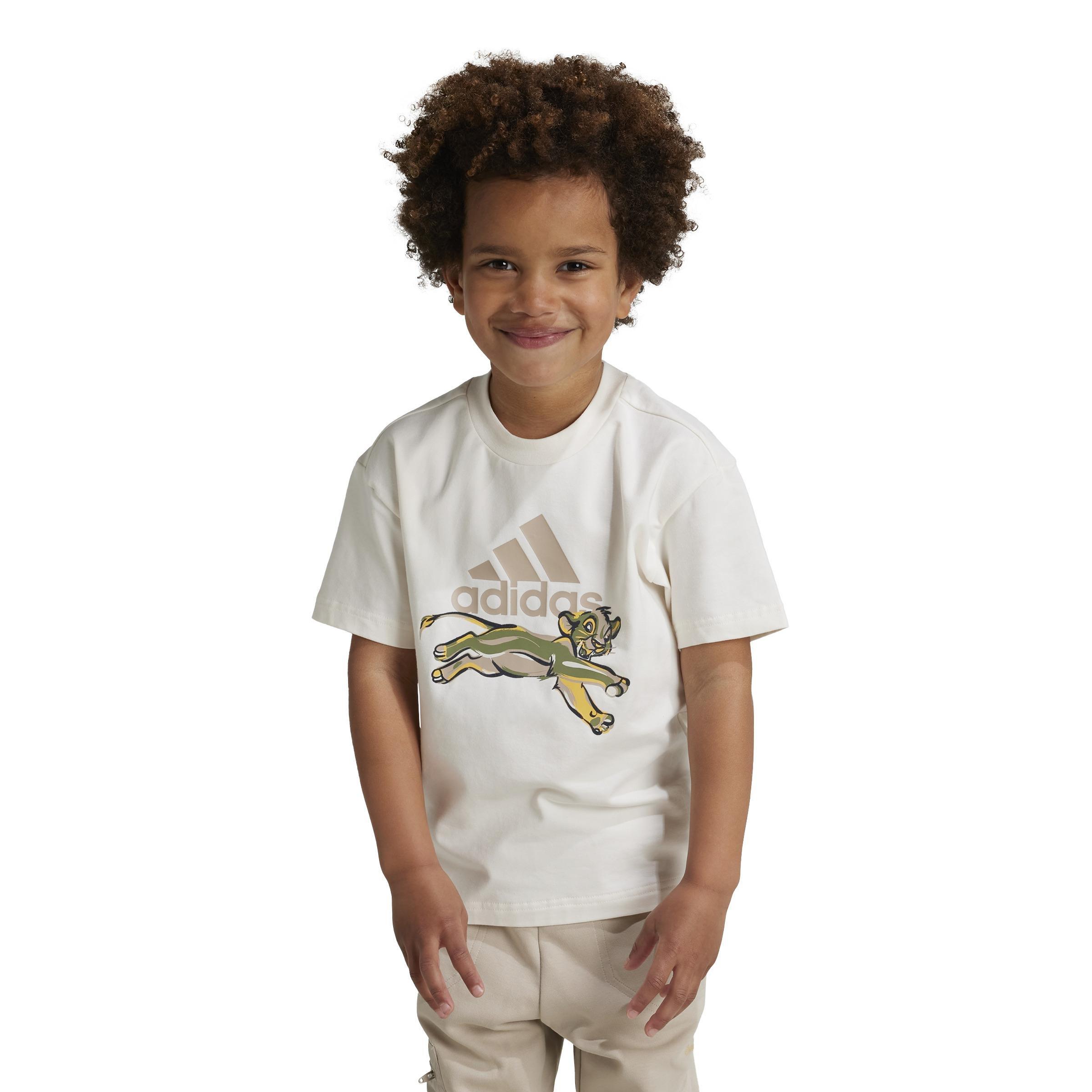 Kids Unisex adidas Disney Lion King T-Shirt, White, , large image number 4