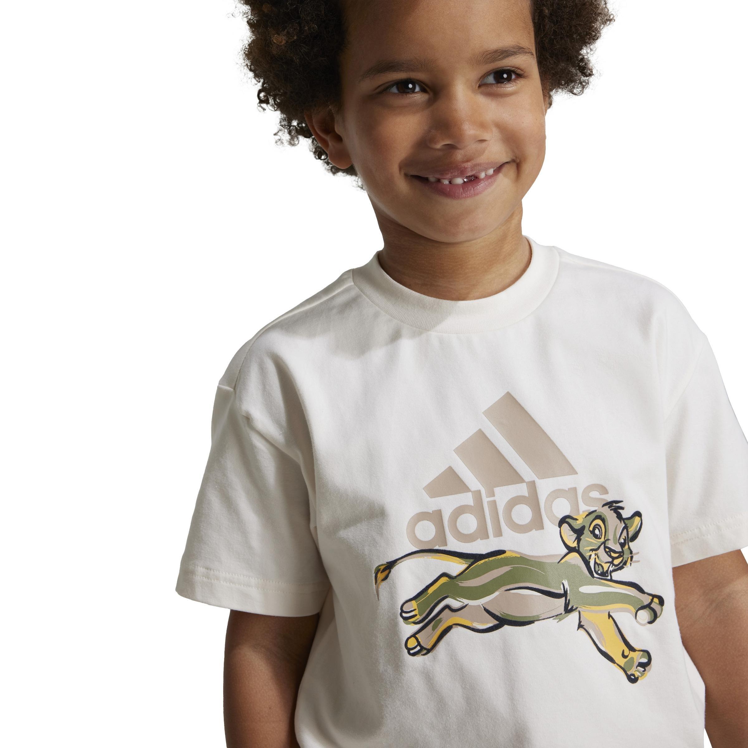 Kids Unisex adidas Disney Lion King T-Shirt, White, , large image number 5