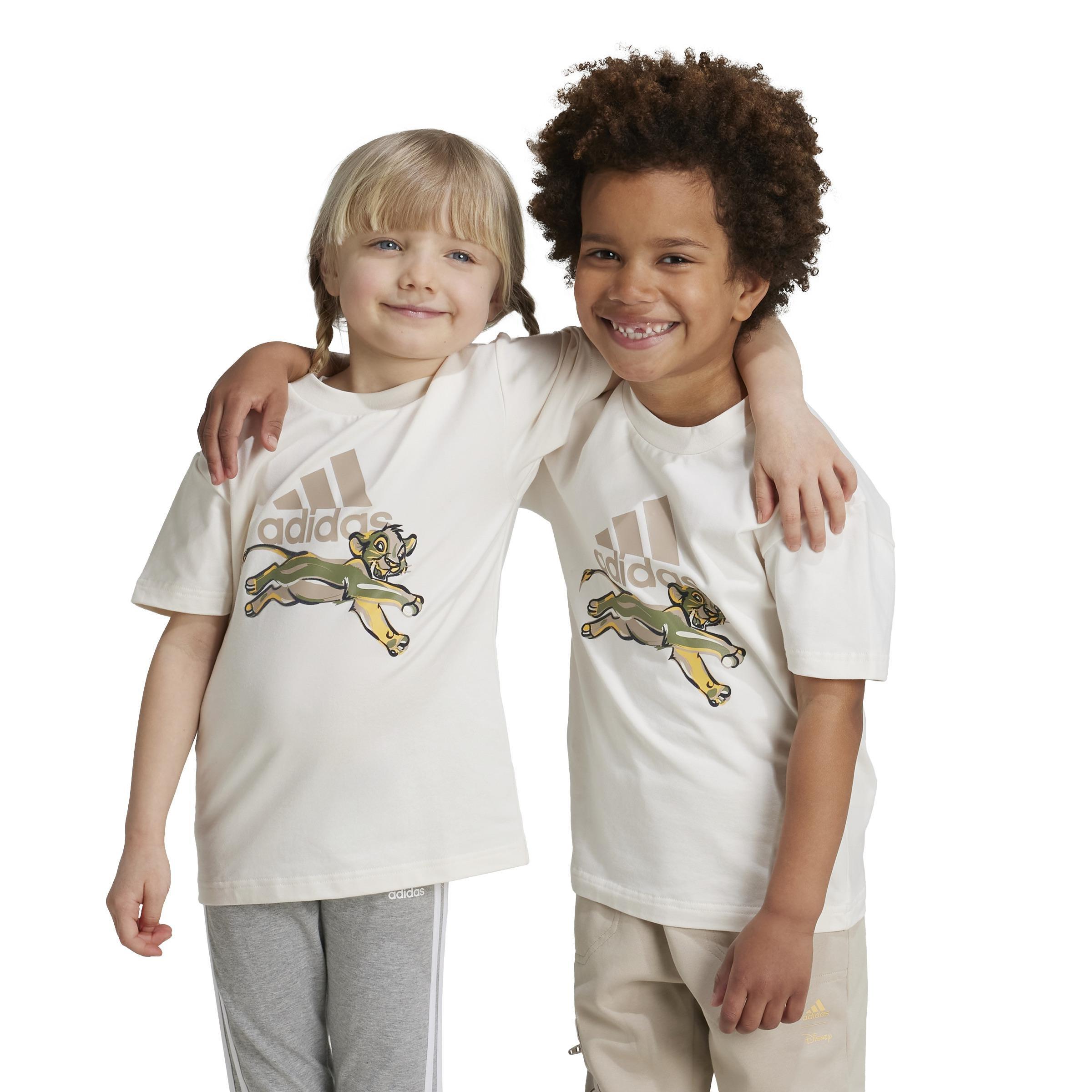 Kids Unisex adidas Disney Lion King T-Shirt, White, , large image number 8