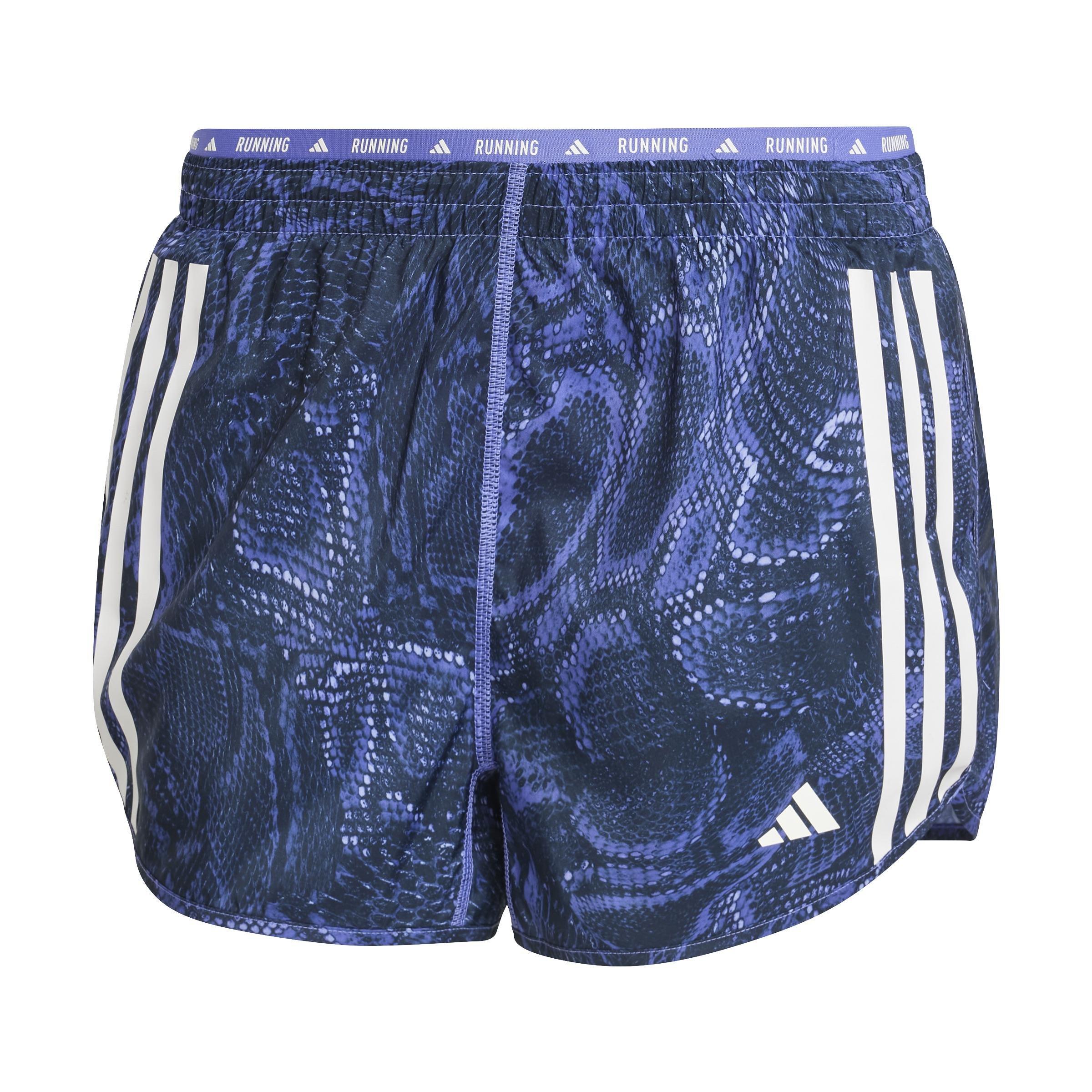 Own the Run Excite Allover Print AEROREADY Shorts, Blue, A701_ONE, large image number 1