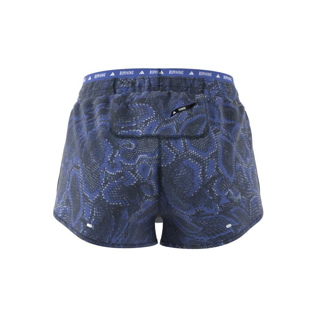 Own the Run Excite Allover Print AEROREADY Shorts, Blue, A701_ONE, large image number 6