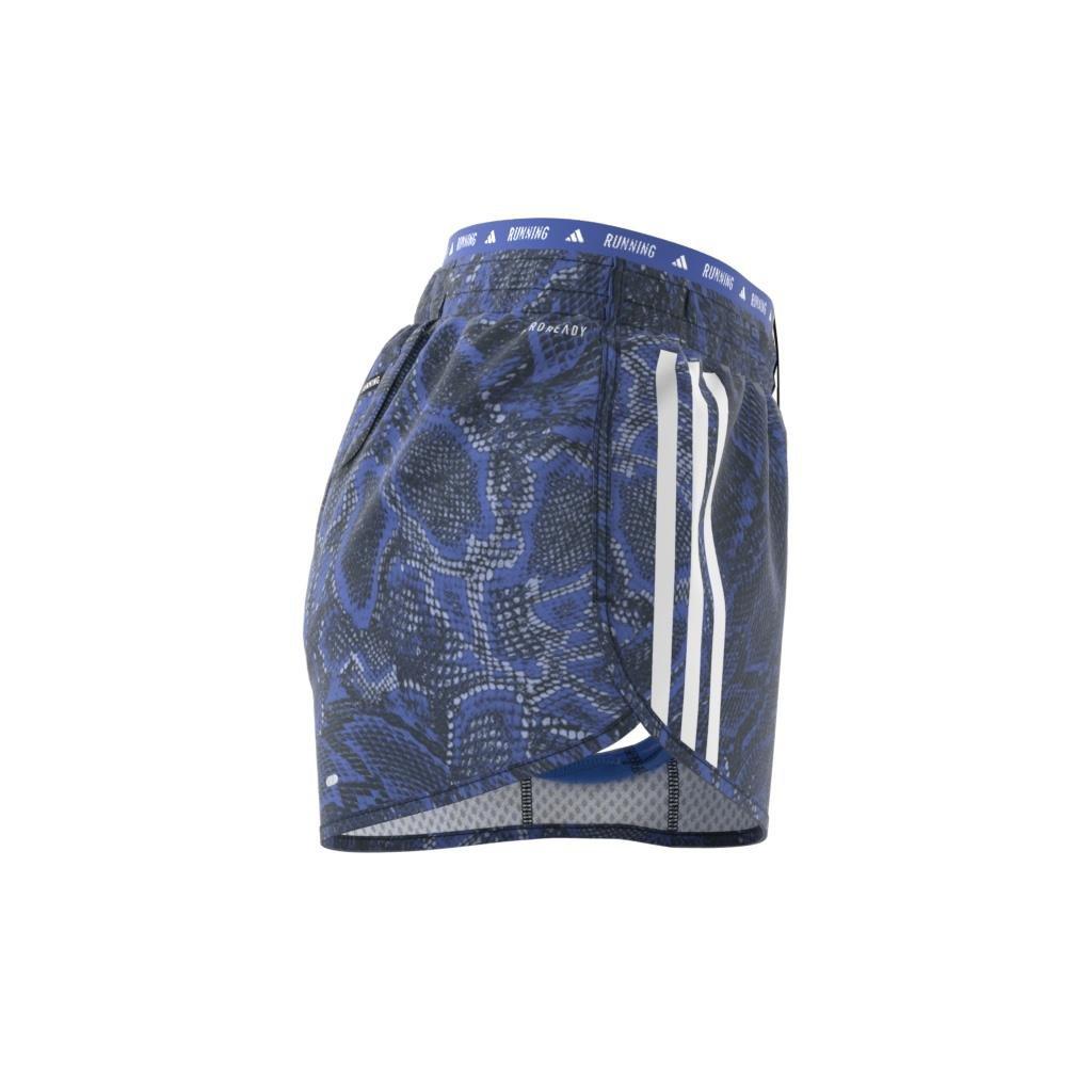 Own the Run Excite Allover Print AEROREADY Shorts, Blue, A701_ONE, large image number 7