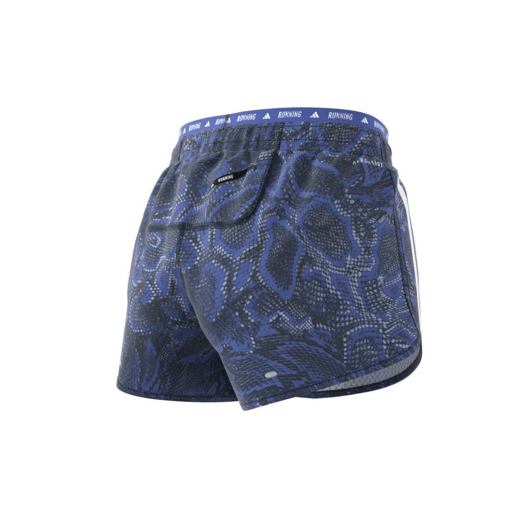 Own the Run Excite Allover Print AEROREADY Shorts, Blue, A701_ONE, large image number 8