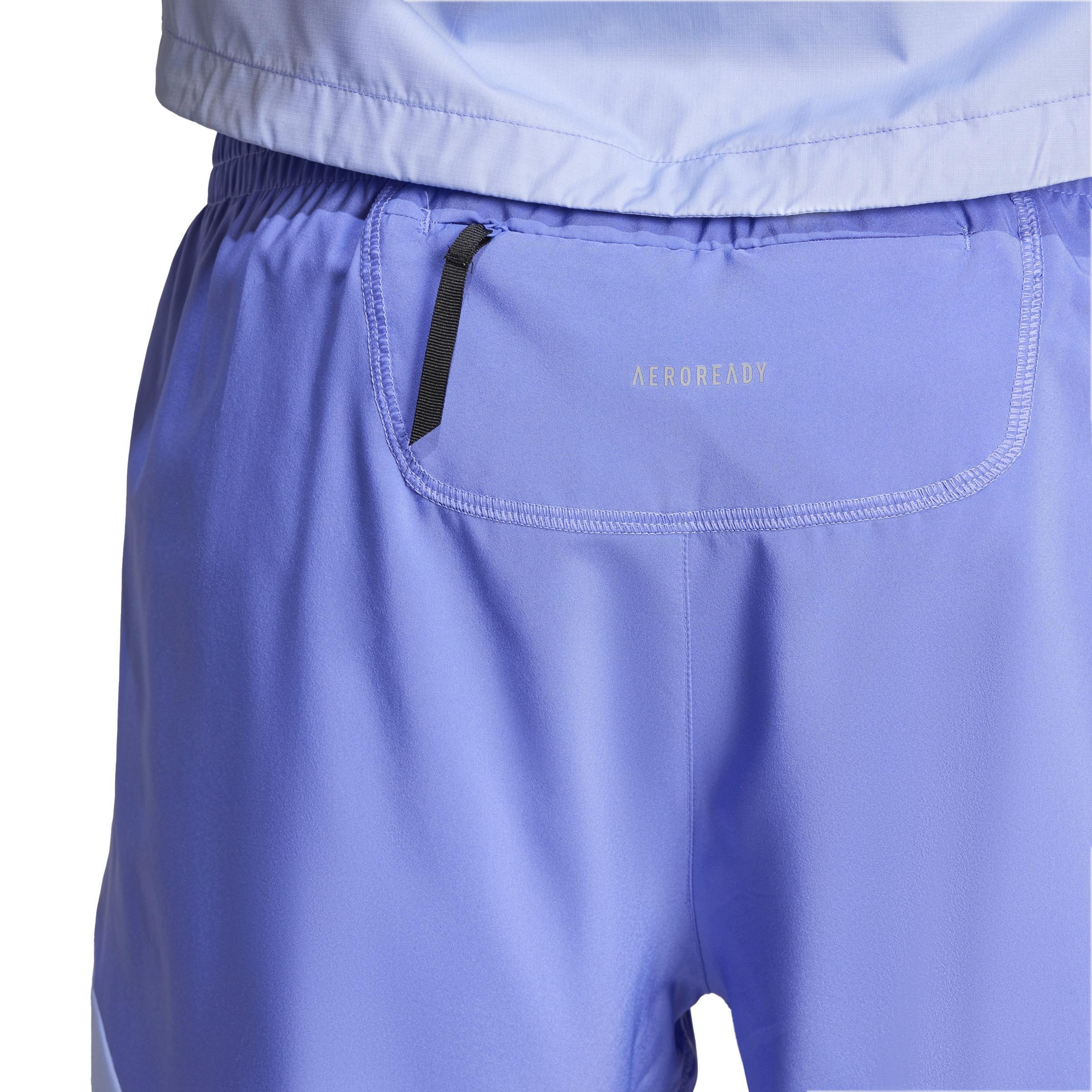 Own the Run Base AEROREADY Shorts, Blue, A701_ONE, large image number 3