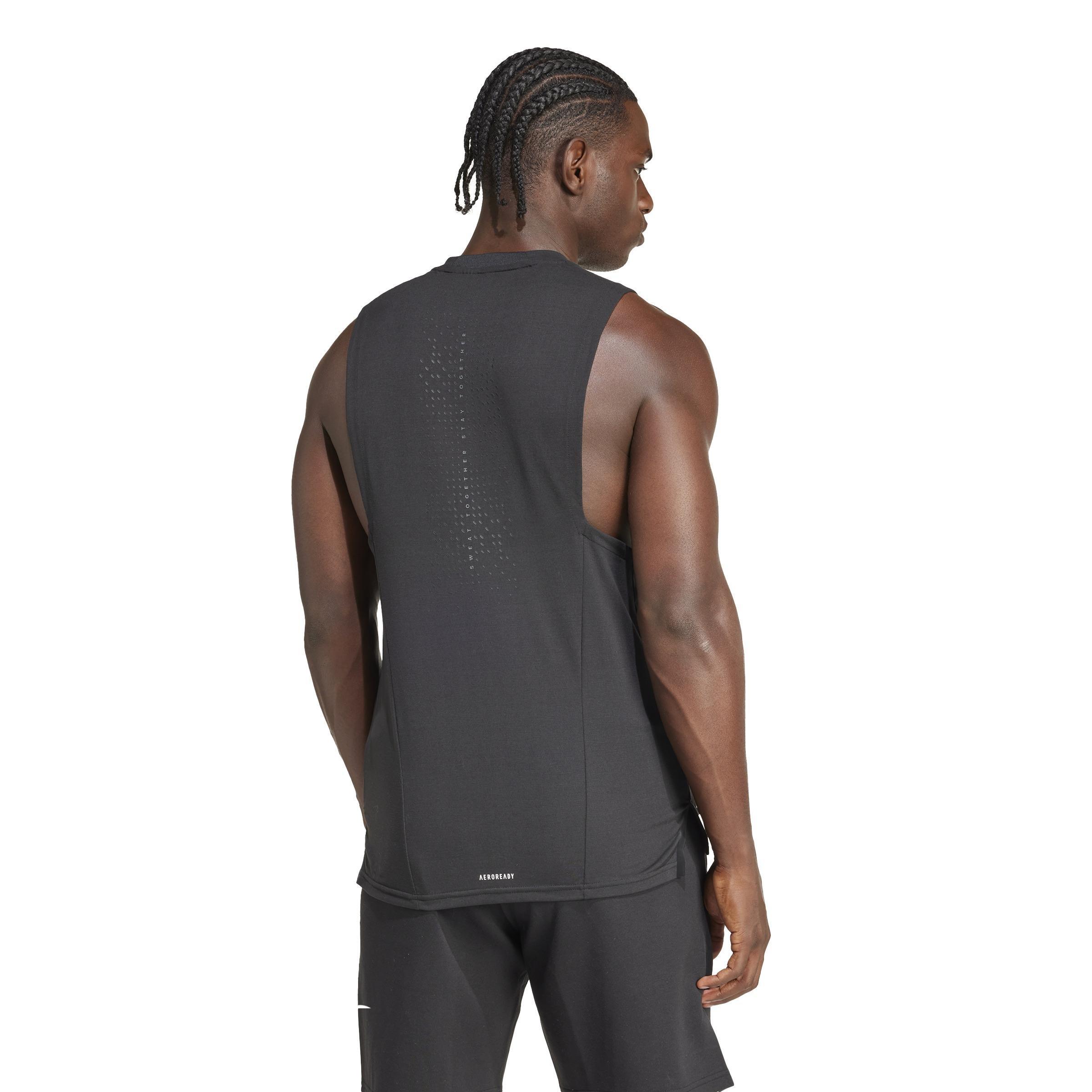 Aeroready Hiit Graphic Tank Top, Black, A701_ONE, large image number 3