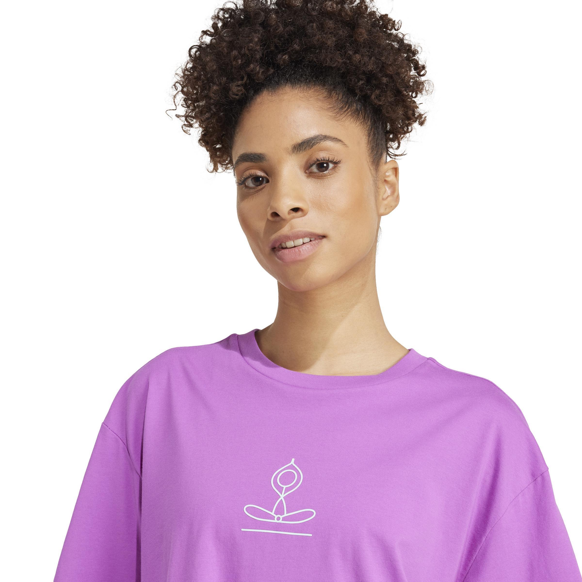 Yoga Stay Balanced Graphic T-Shirt, Purple, A701_ONE, large image number 5