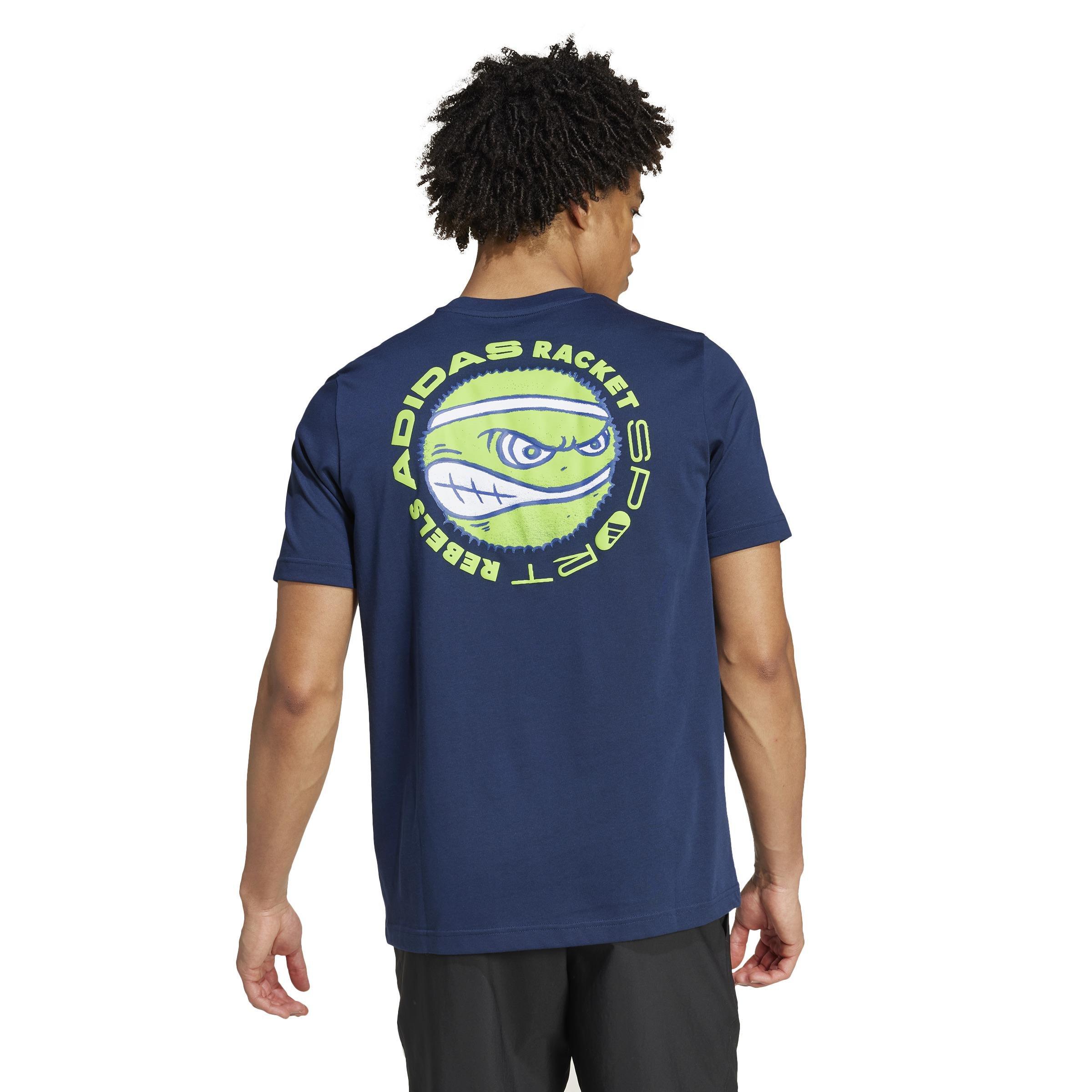 Racket Sport Rebels Graphic T-Shirt, Blue, A701_ONE, large image number 2