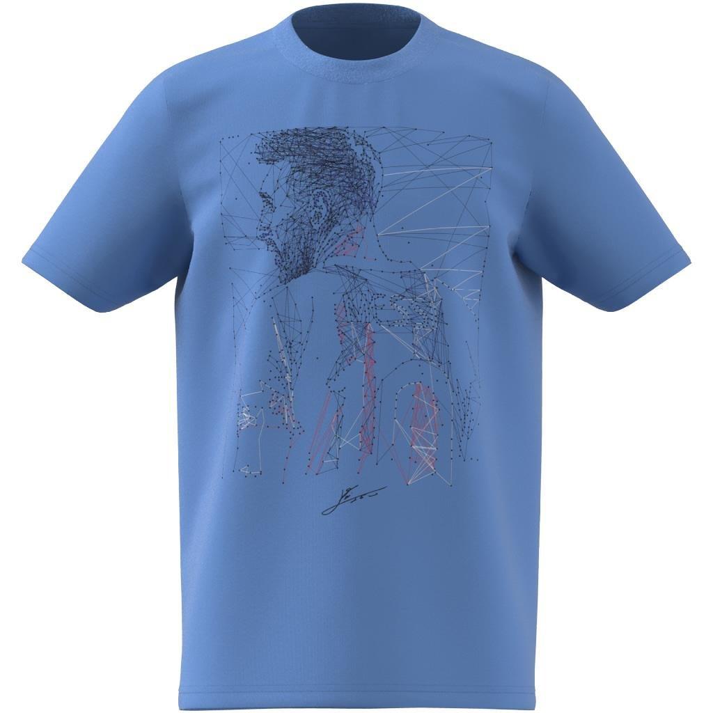 Kids Boys Messi Football Graphic T-Shirt, Blue, , large image number 5