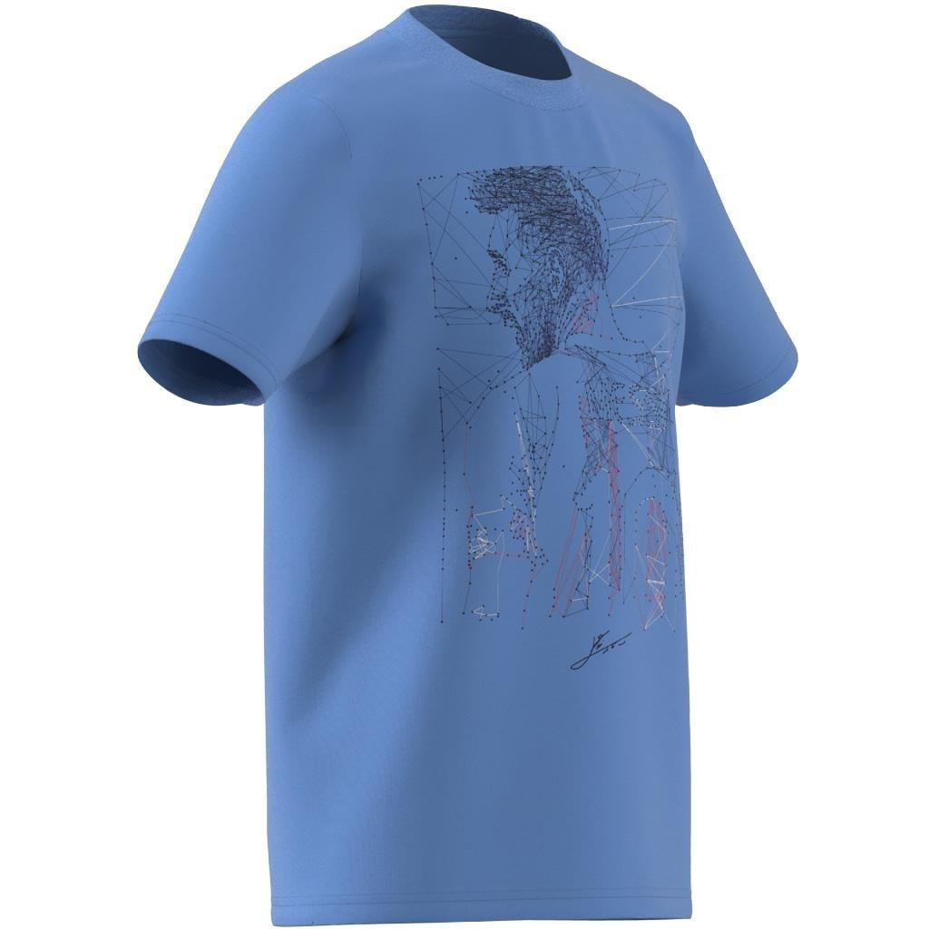 Kids Boys Messi Football Graphic T-Shirt, Blue, , large image number 13