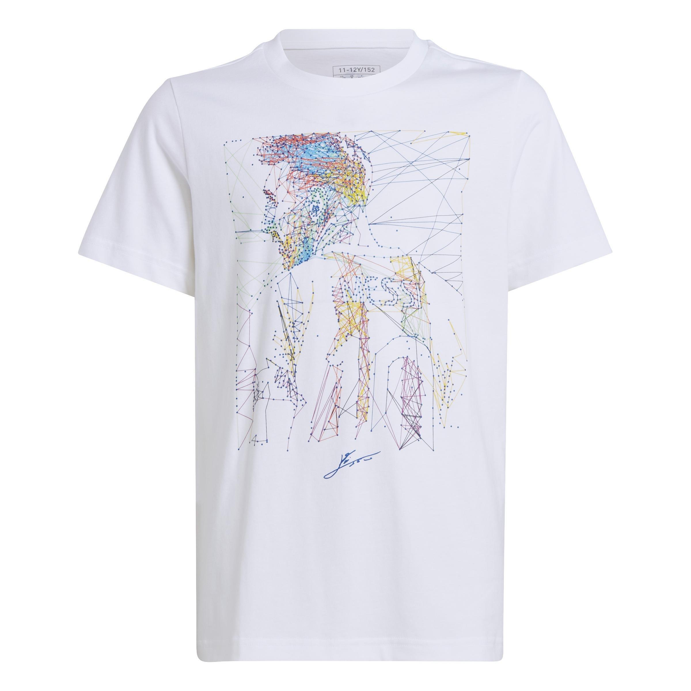 Messi Football Graphic T-Shirt, White, , large image number 0