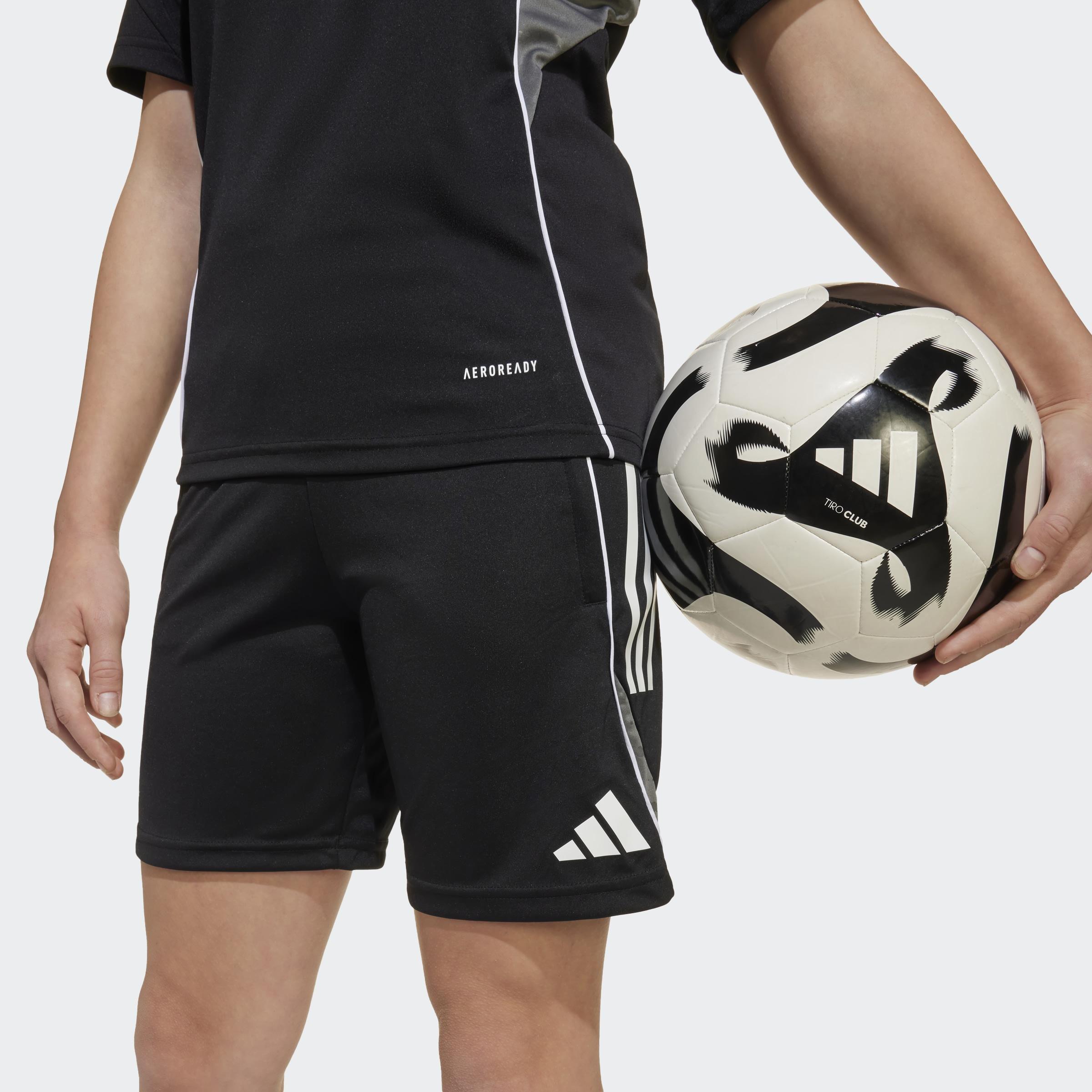 Unisex Kids Tiro 25 Competition Training Shorts, Black, , large image number 7
