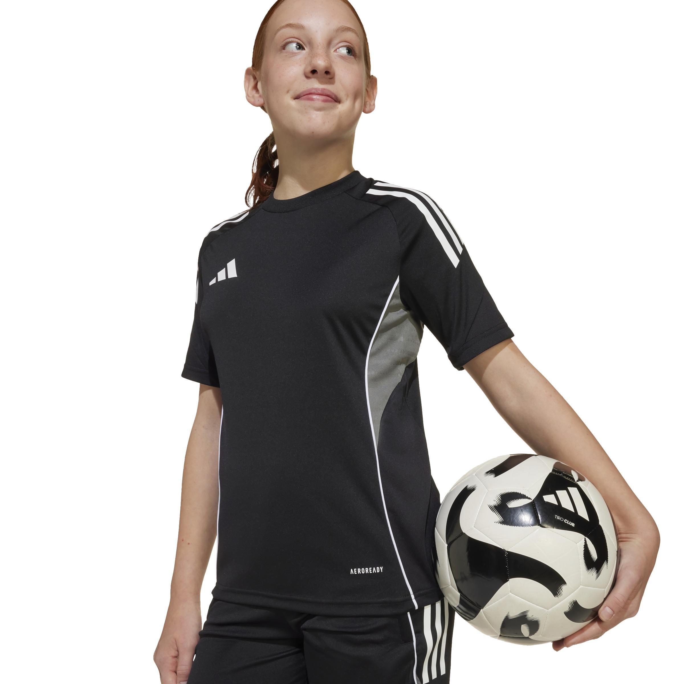 Unisex Kids Tiro 25 Competition Training Jersey, Black, , large image number 4