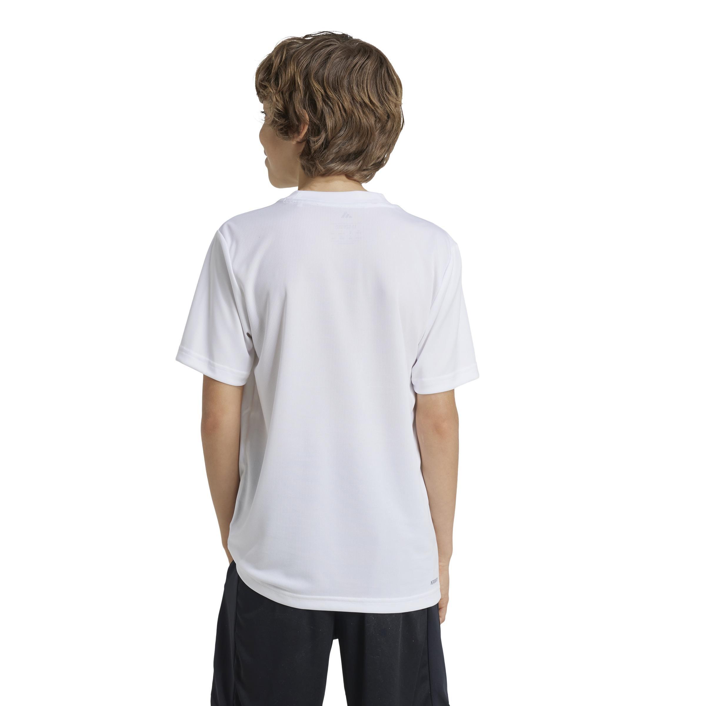 Unisex Kids Train Essentials Logo Regular Fit T-Shirt, White, , large image number 2