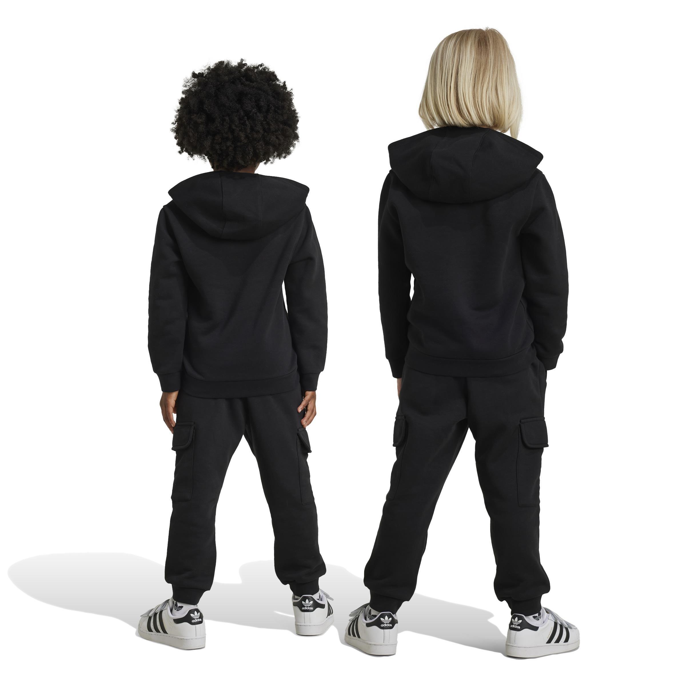 1/2 Zip Hoodie Cargo Set, Black, A701_ONE, large image number 1