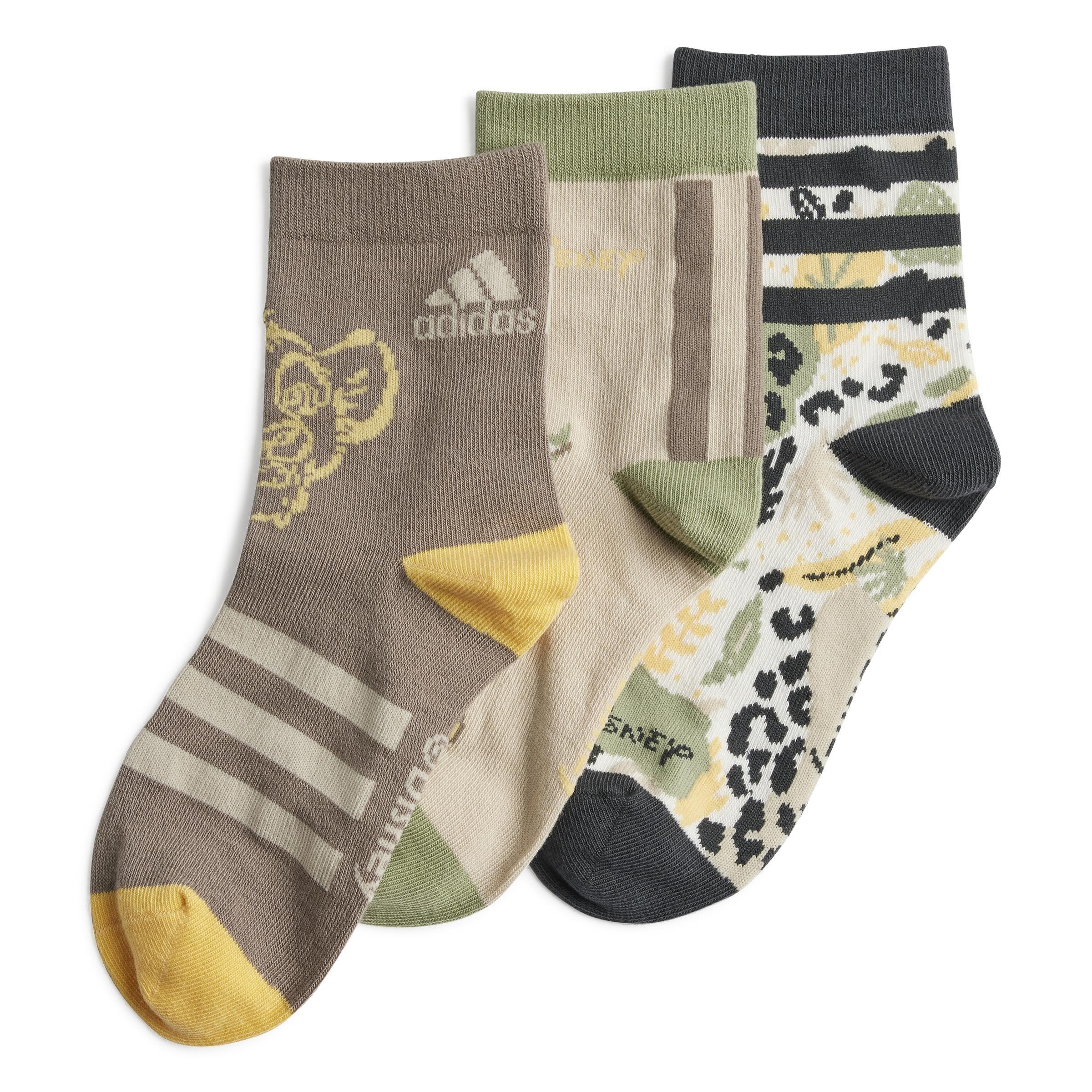 Unisex Kids Disney Lion King Socks - Set Of 3, Brown, A701_ONE, large image number 0