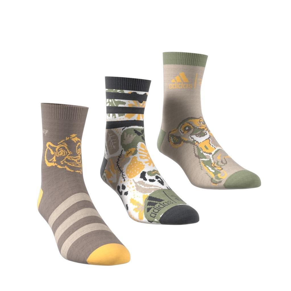 Unisex Kids Disney Lion King Socks - Set Of 3, Brown, A701_ONE, large image number 1