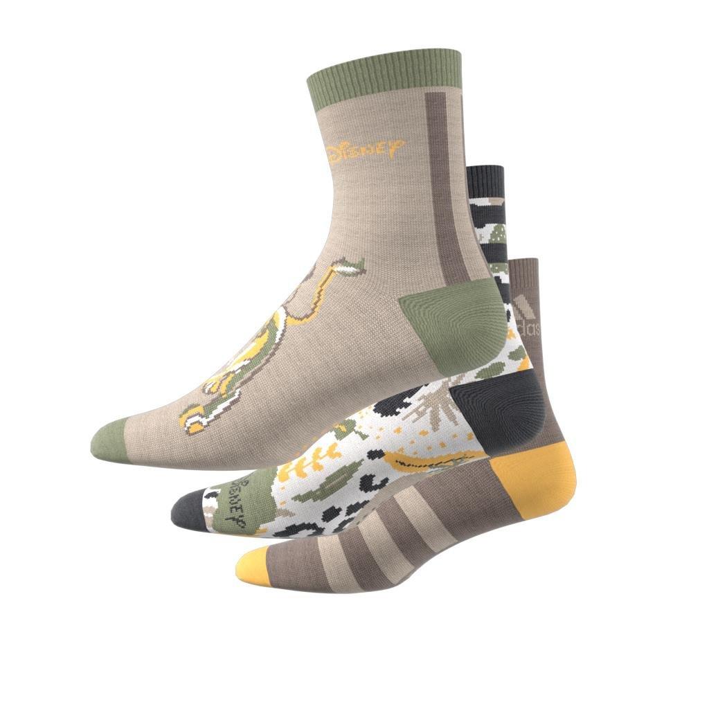 Unisex Kids Disney Lion King Socks - Set Of 3, Brown, A701_ONE, large image number 3