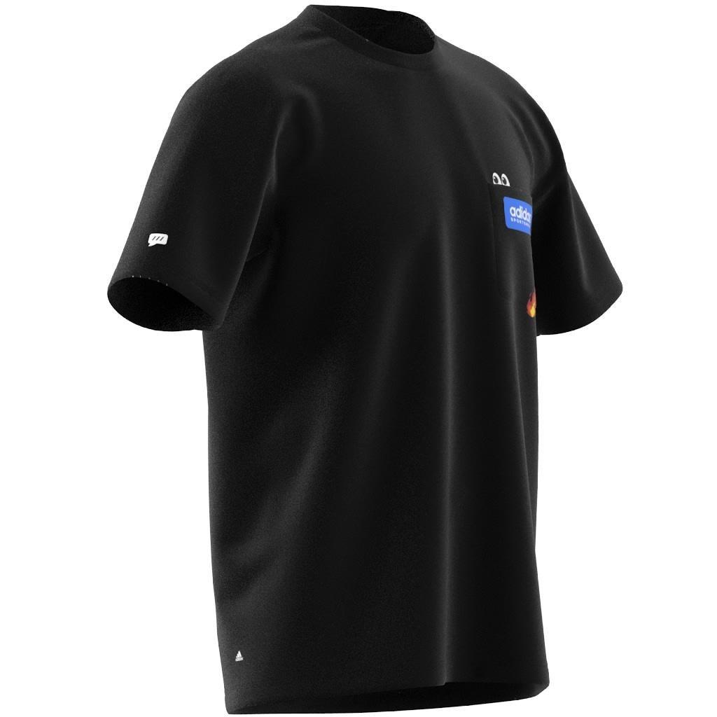 Remoji Pocket Graphic T-Shirt, Black, A701_ONE, large image number 7