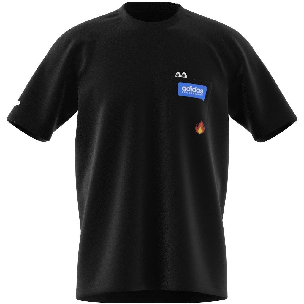 Remoji Pocket Graphic T-Shirt, Black, A701_ONE, large image number 8