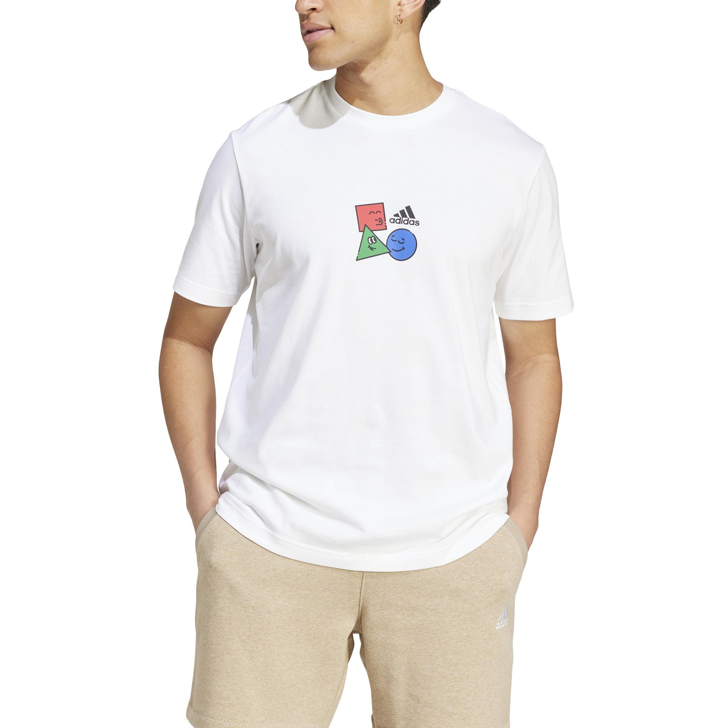 Positivity Shapes Graphic T-Shirt, White, A701_ONE, large image number 2