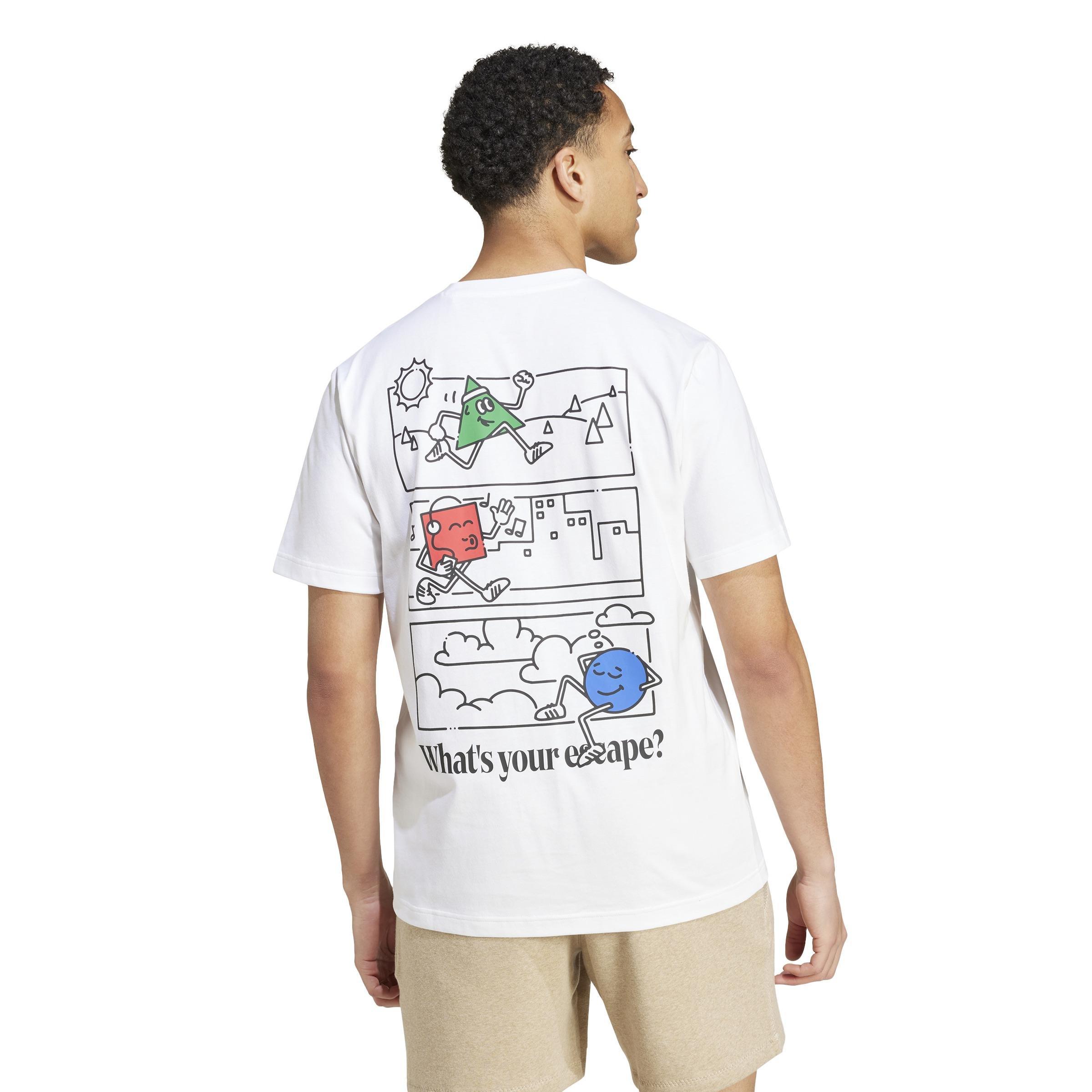 Positivity Shapes Graphic T-Shirt, White, A701_ONE, large image number 3