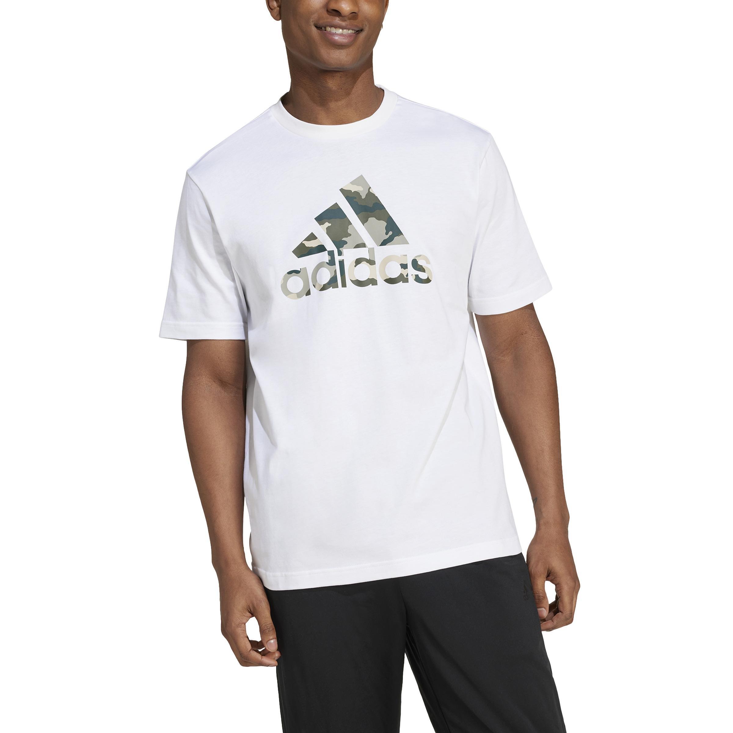 Camo Badge Of Sport Graphic T-Shirt, White, A701_ONE, large image number 0