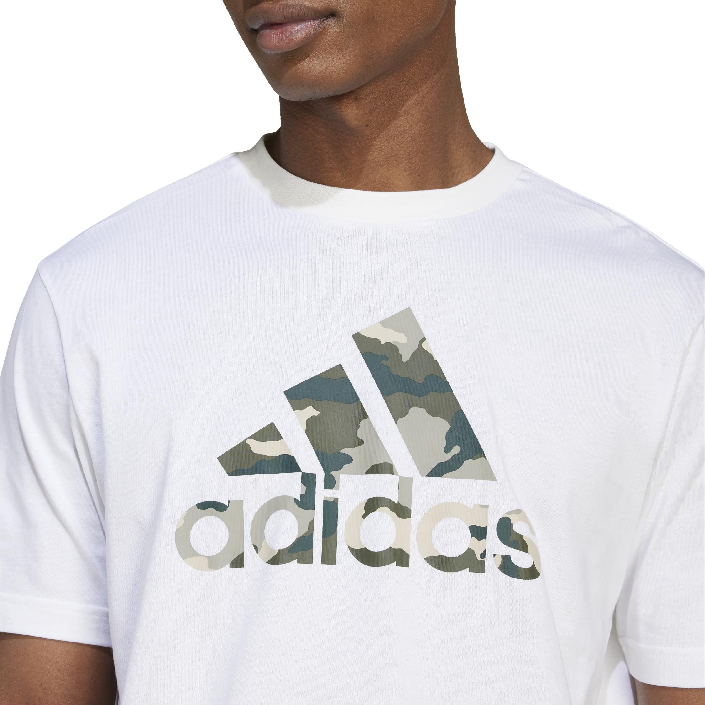 Camo Badge Of Sport Graphic T-Shirt, White, A701_ONE, large image number 3