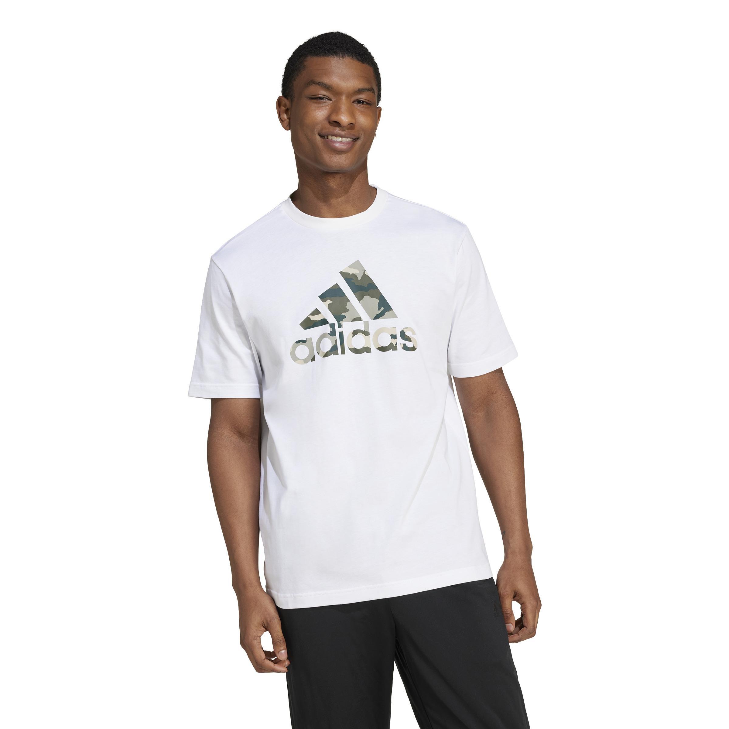 Camo Badge Of Sport Graphic T-Shirt, White, A701_ONE, large image number 5