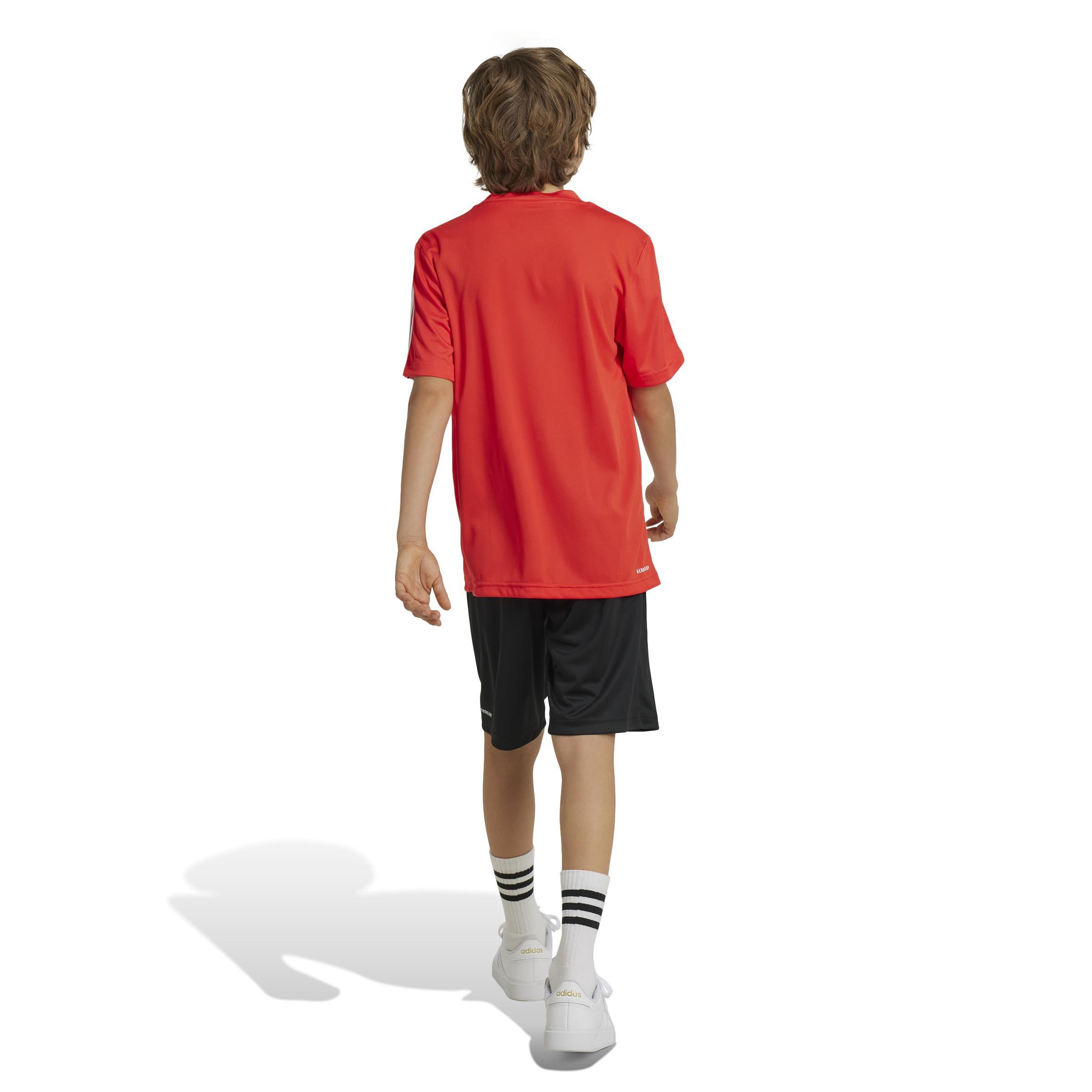 Kids Unisex Train Essentials Aeroready 3-Stripes Regular-Fit Training Set, Red, A701_ONE, large image number 1