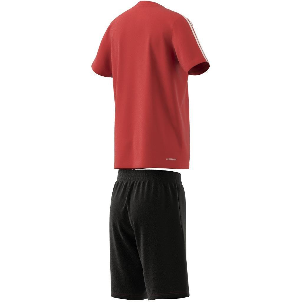 Kids Unisex Train Essentials Aeroready 3-Stripes Regular-Fit Training Set, Red, A701_ONE, large image number 13