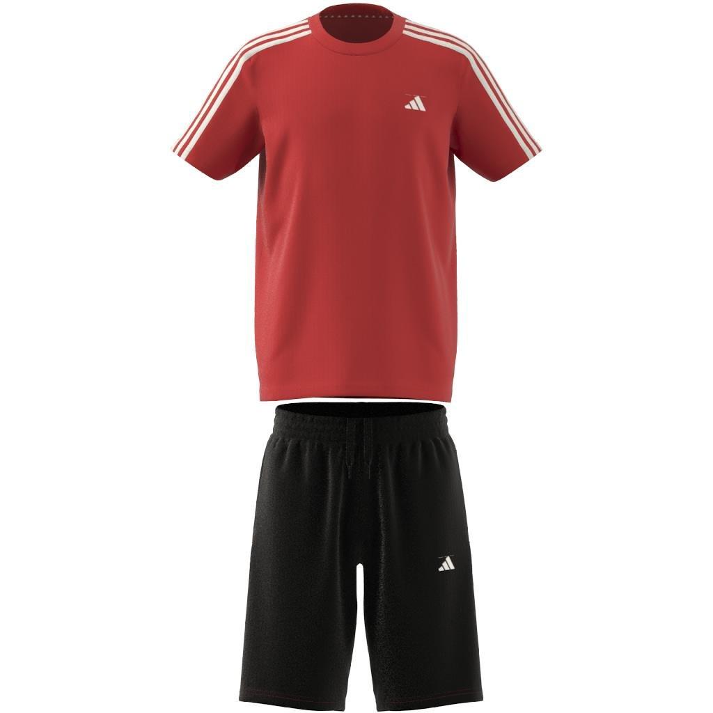 Kids Unisex Train Essentials Aeroready 3-Stripes Regular-Fit Training Set, Red, A701_ONE, large image number 14