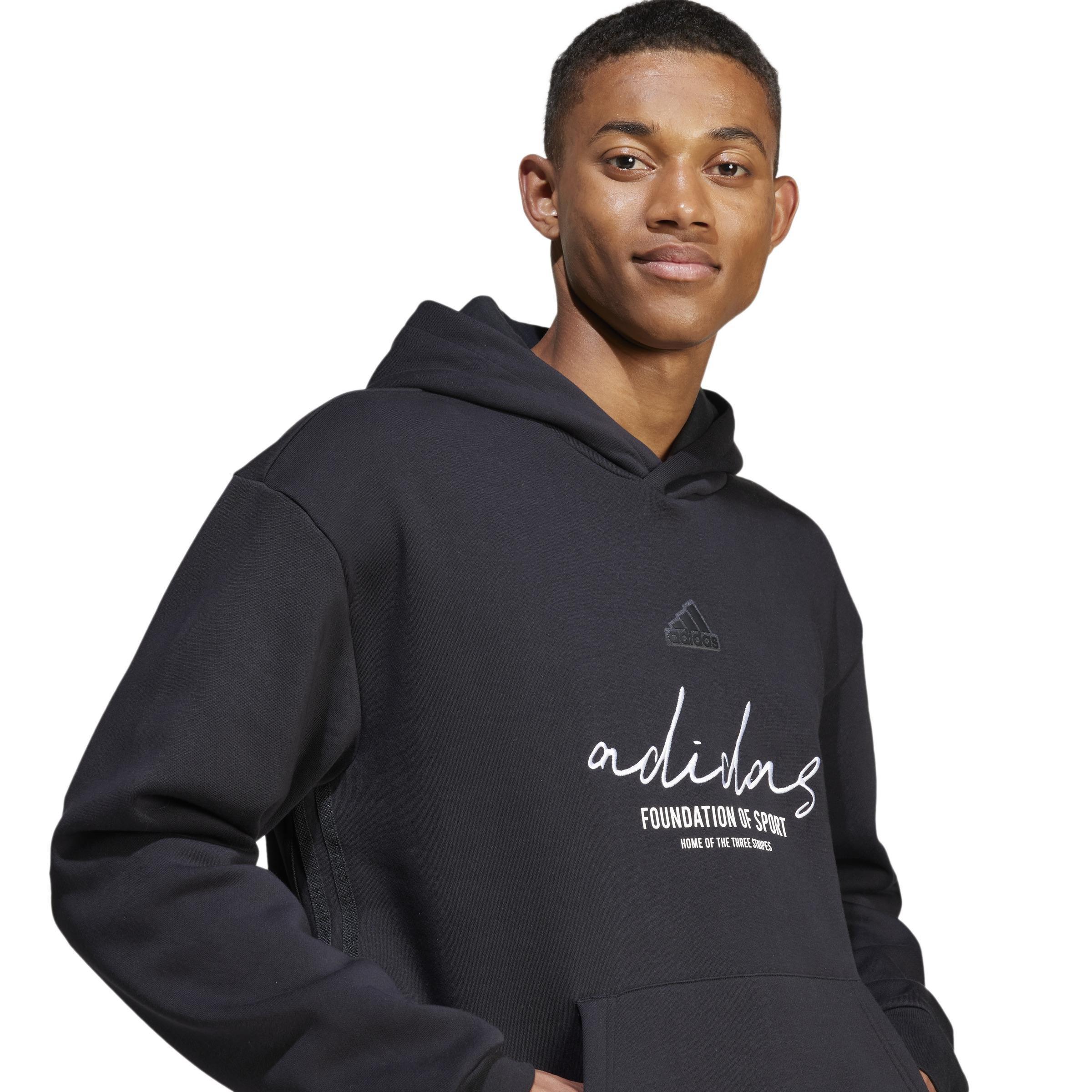 Brand Love Fleece Hoodie, Black, A701_ONE, large image number 5