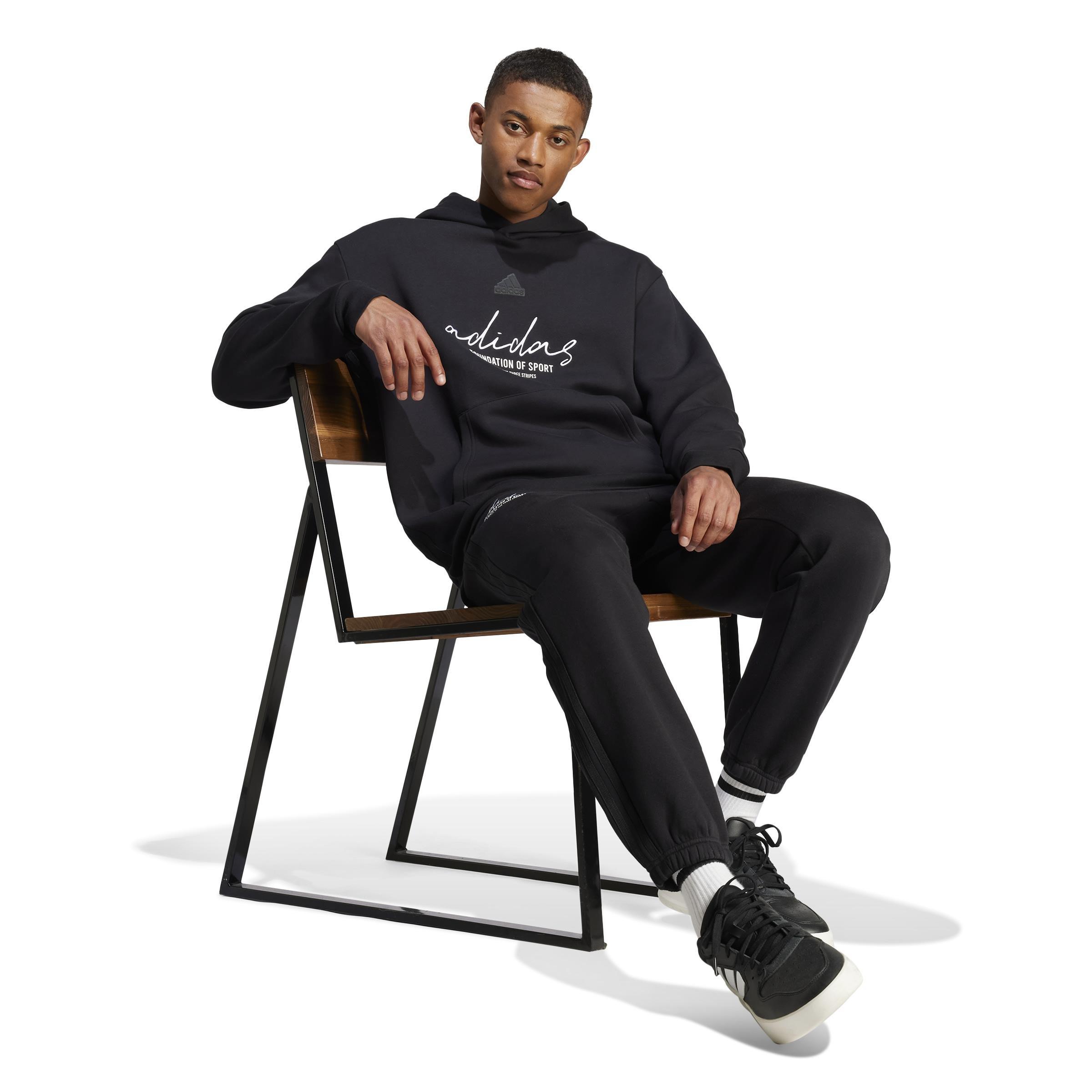 Brand Love Fleece Hoodie, Black, A701_ONE, large image number 6