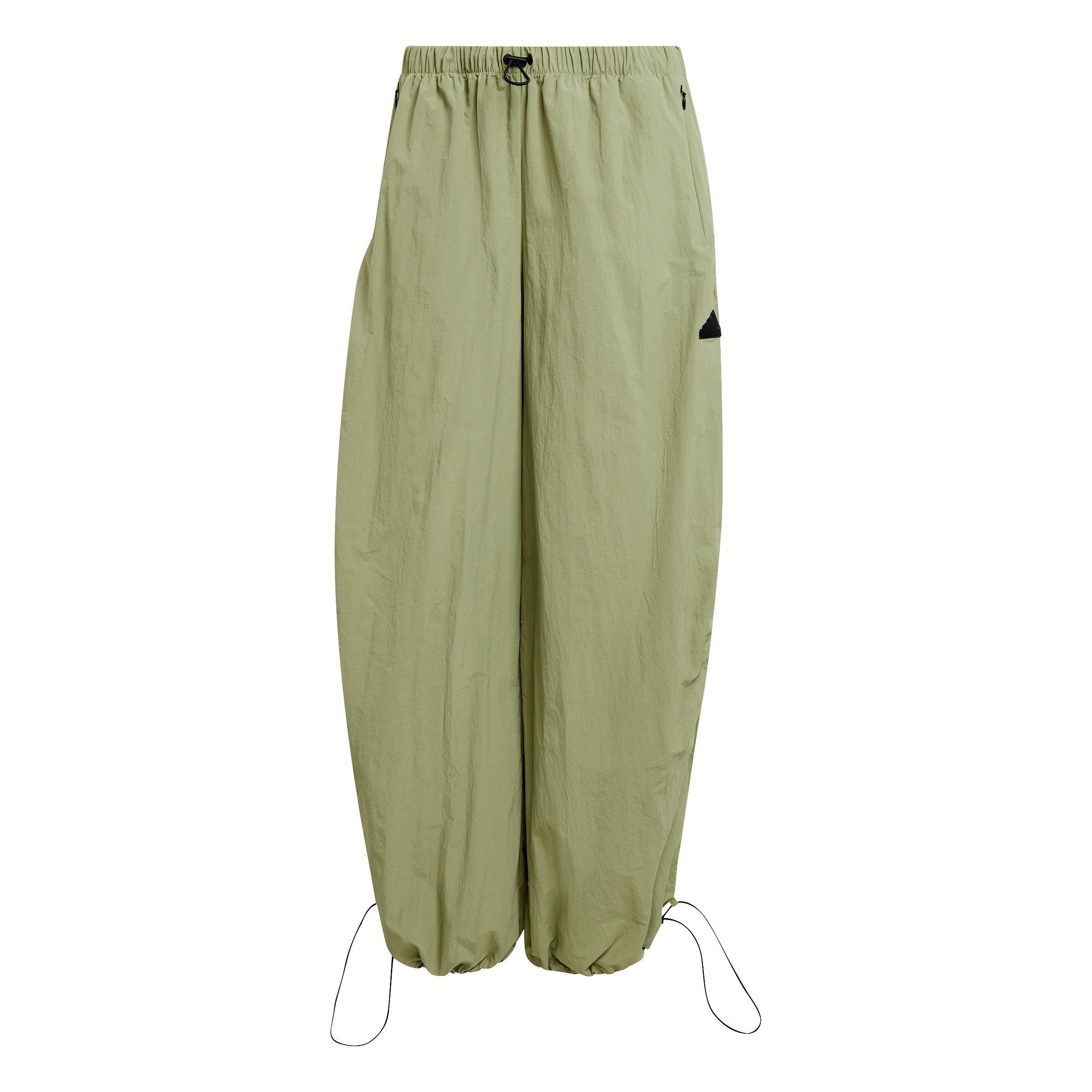 City Escape Woven Parachute Tracksuit Bottoms, Green, A701_ONE, large image number 2