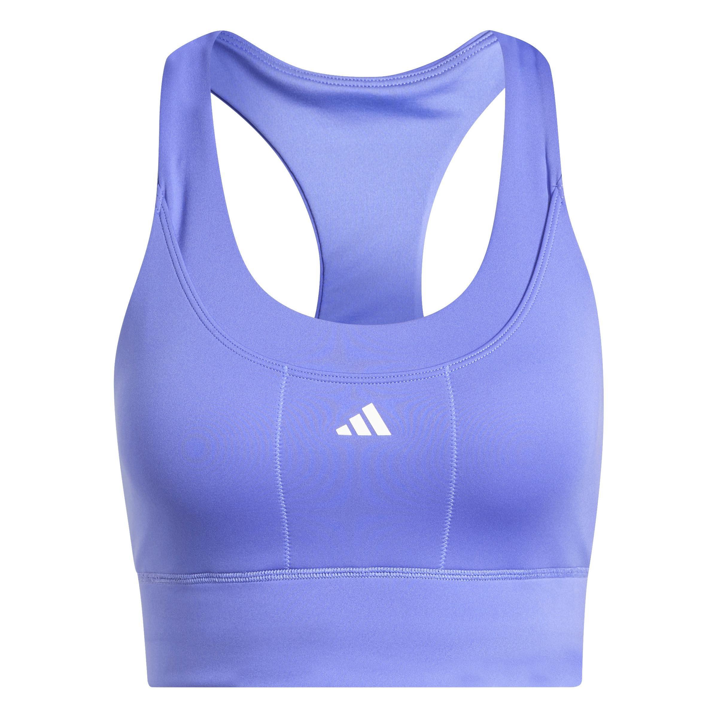 Run Pocket Medium-Support Bra, Blue, A701_ONE, large image number 0