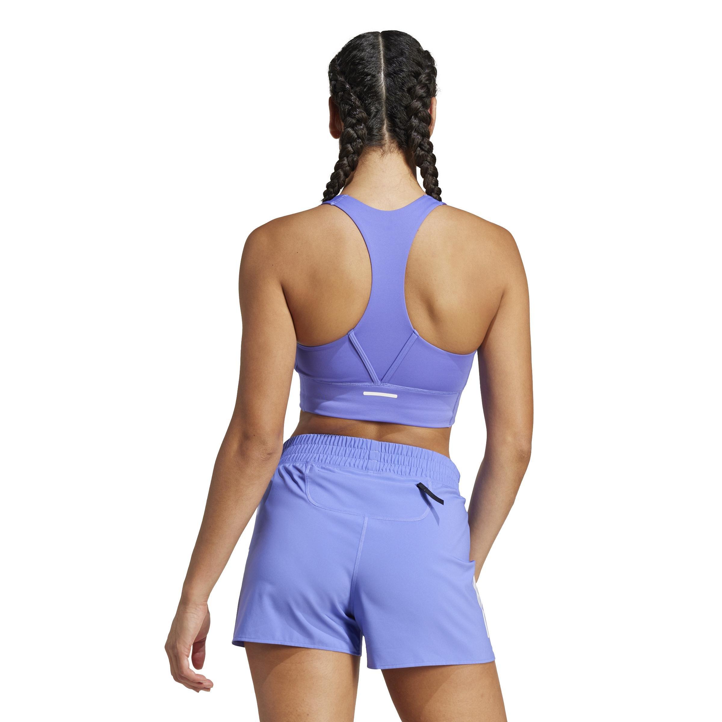 Run Pocket Medium-Support Bra, Blue, A701_ONE, large image number 3