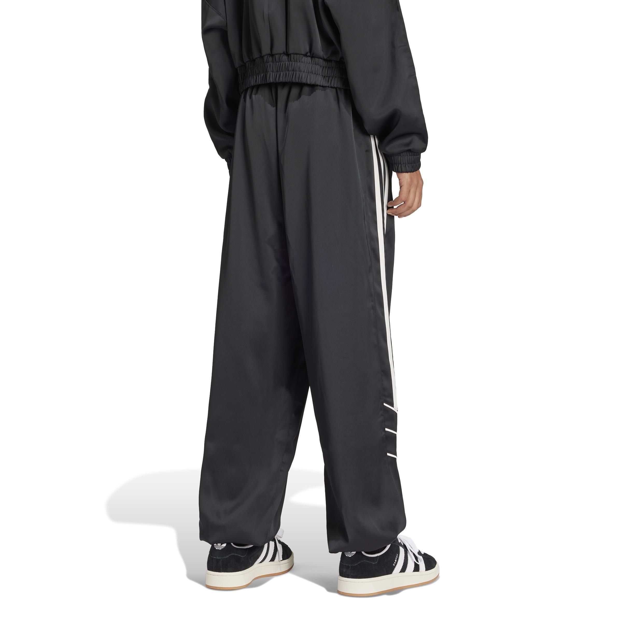 Piping Loose Track Tracksuit Bottoms, Black, A701_ONE, large image number 2