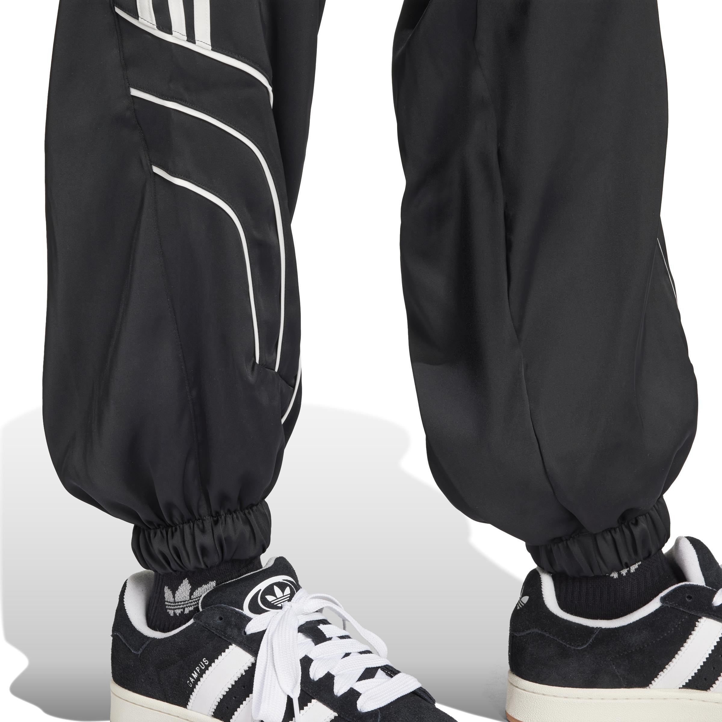 Piping Loose Track Tracksuit Bottoms, Black, A701_ONE, large image number 3