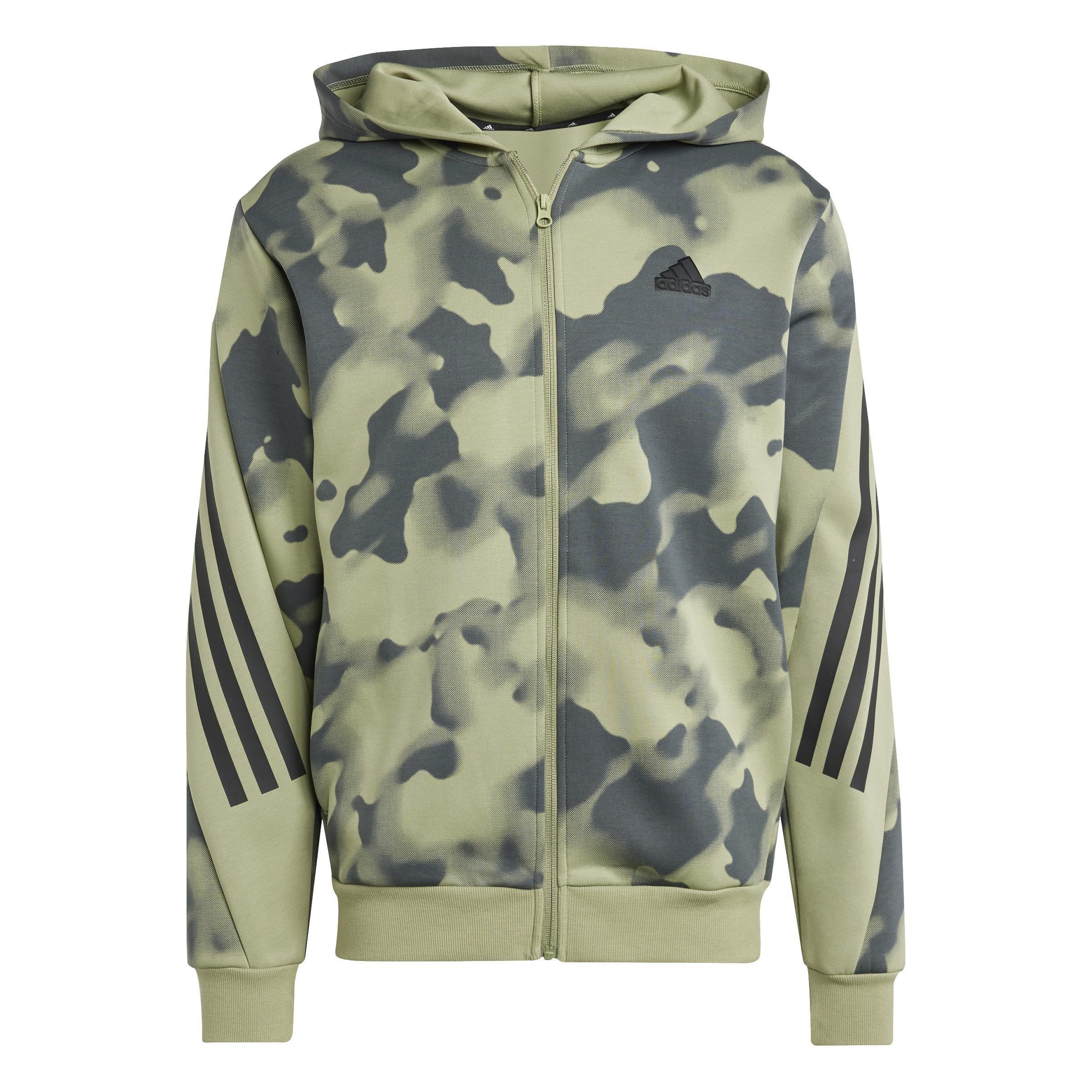 Future Icons 3-Stripes Allover Print Full-Zip Hoodie, Multicolour, A701_ONE, large image number 1