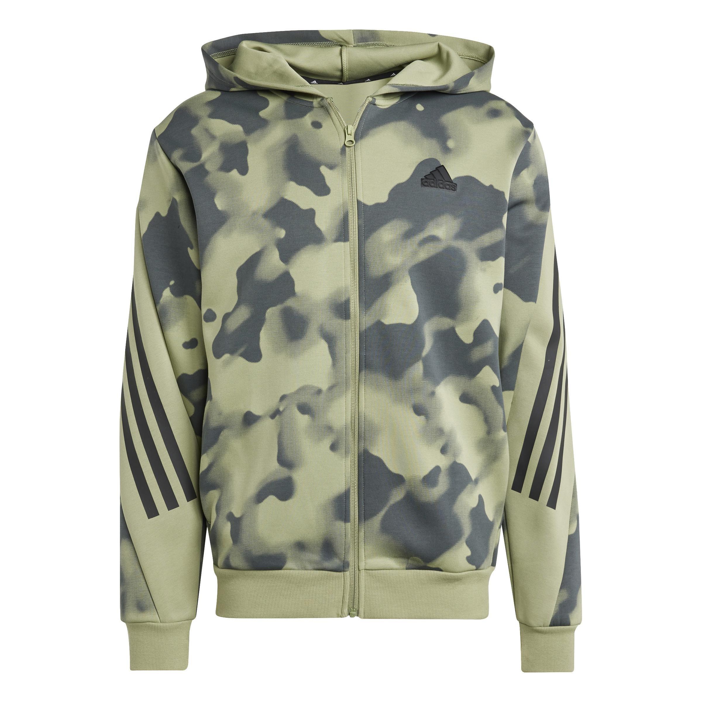 Future Icons 3-Stripes Allover Print Full-Zip Hoodie, Multicolour, A701_ONE, large image number 2