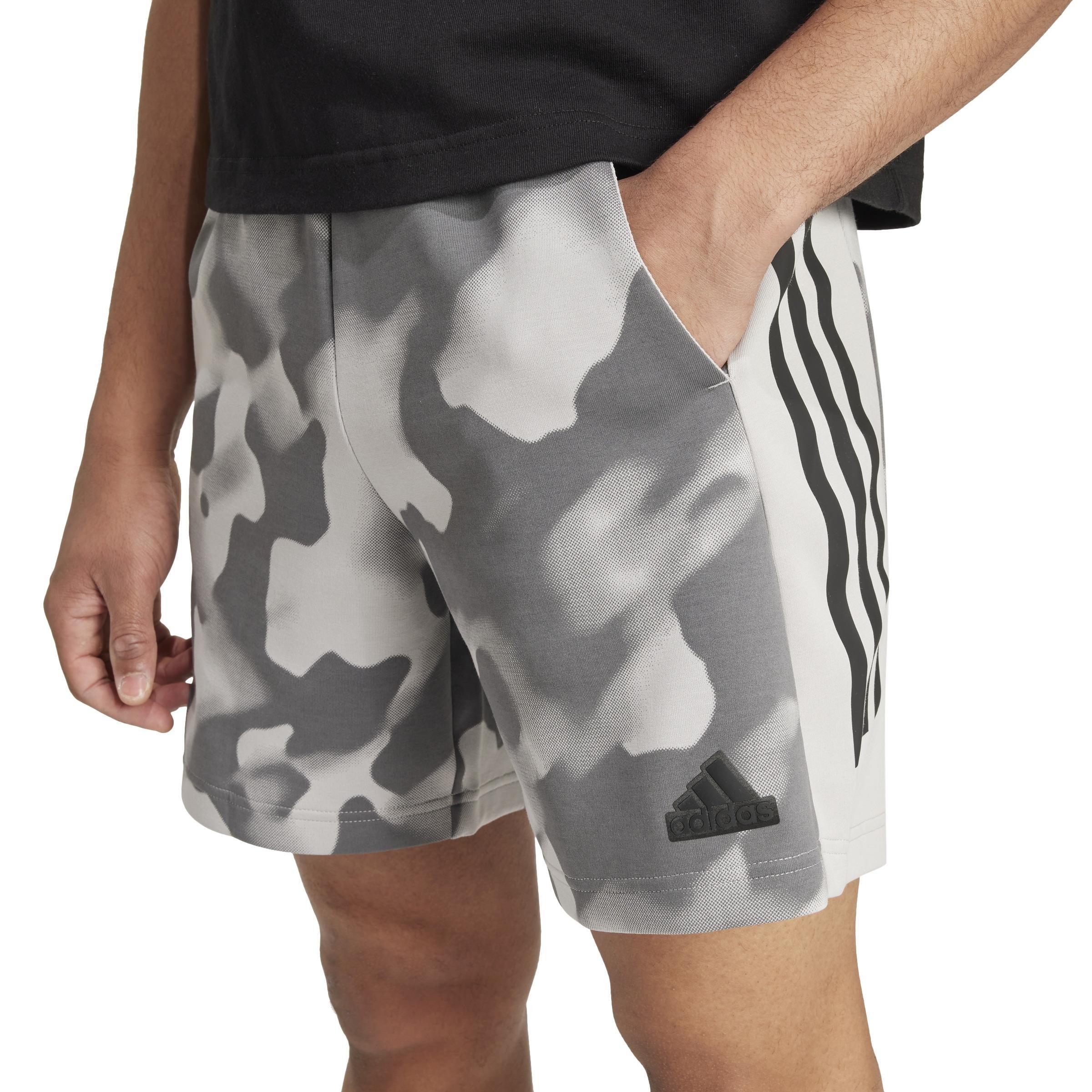 Future Icons 3-Stripes Allover Print Shorts, Multicolour, A701_ONE, large image number 5