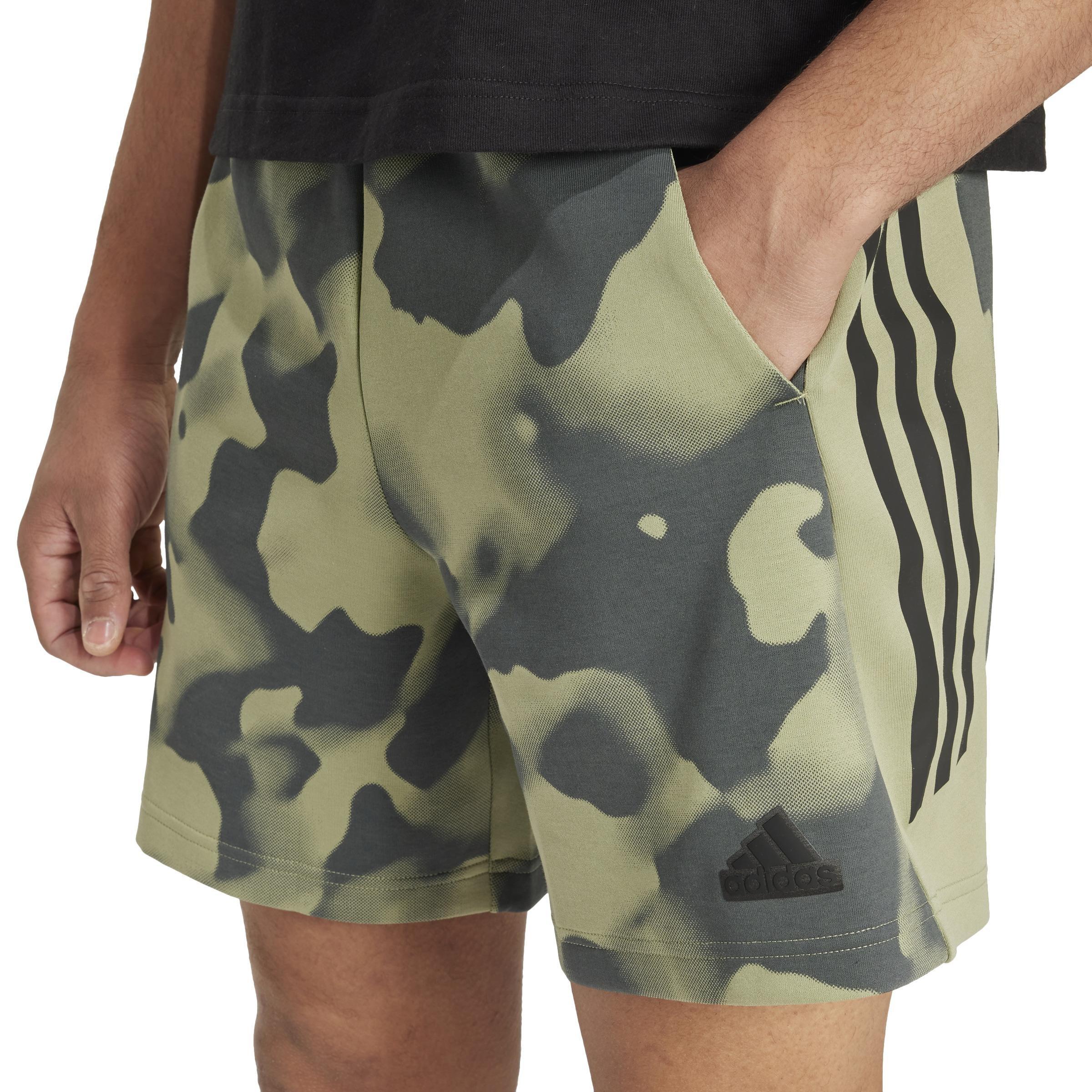 Future Icons 3-Stripes Allover Print Shorts, Multicolour, A701_ONE, large image number 5