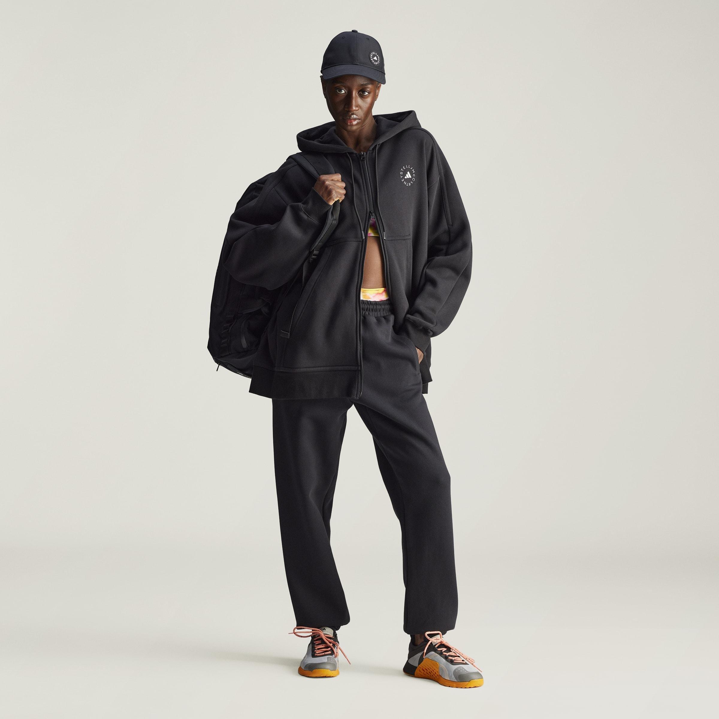 adidas by Stella McCartney Loose Sweat Tracksuit Bottoms, Black, A701_ONE, large image number 4