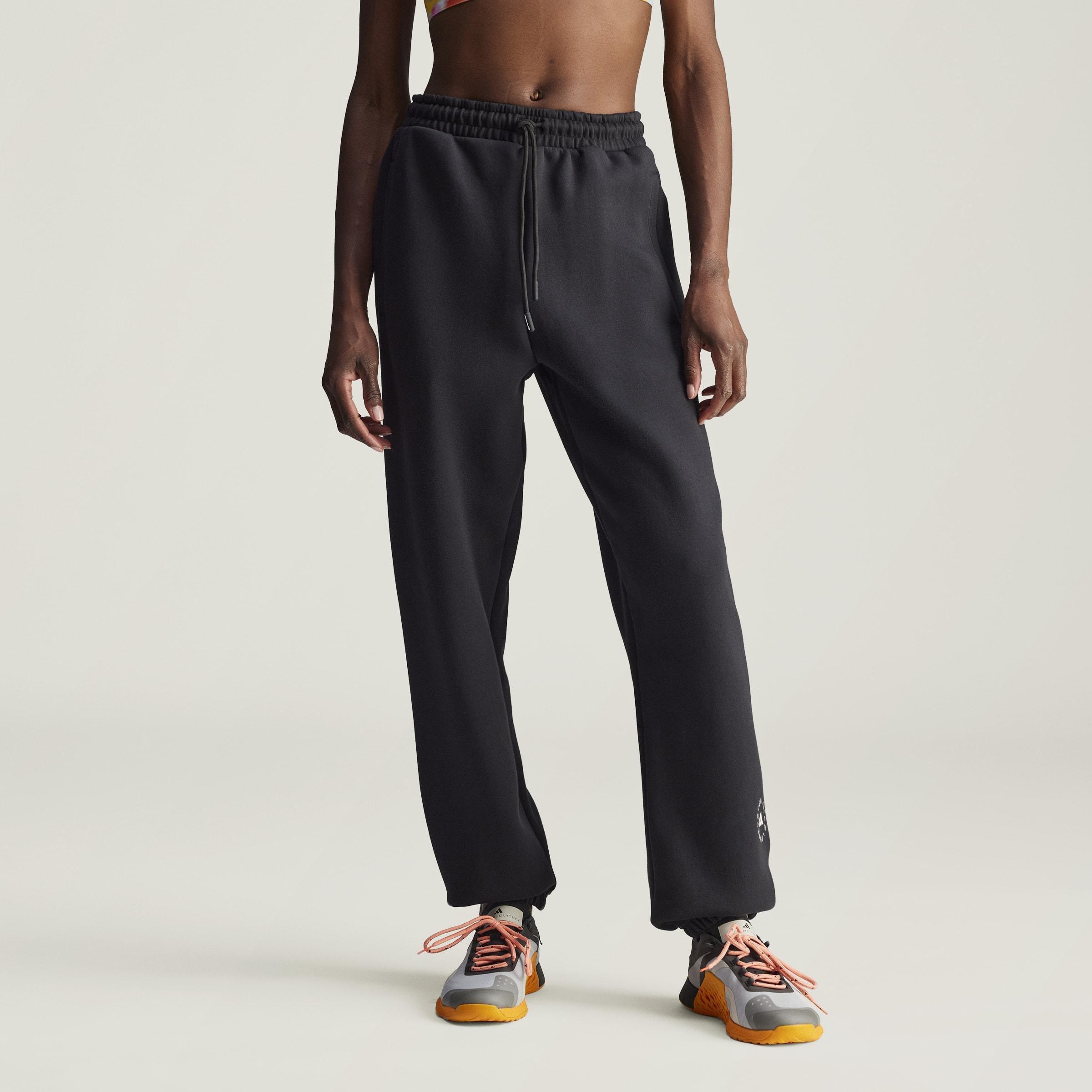 adidas by Stella McCartney Loose Sweat Tracksuit Bottoms, Black, A701_ONE, large image number 5