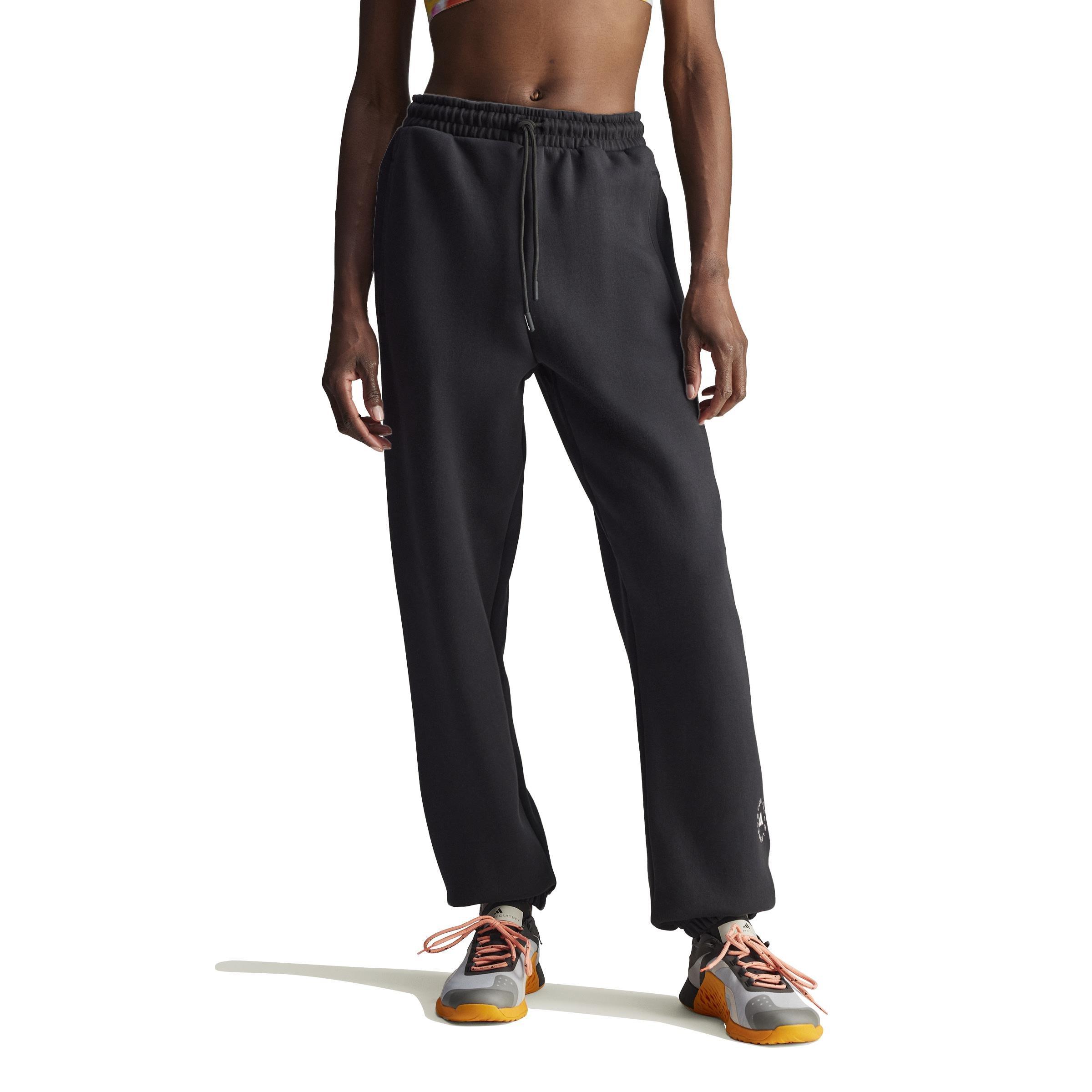 adidas by Stella McCartney Loose Sweat Tracksuit Bottoms, Black, , large image number 6