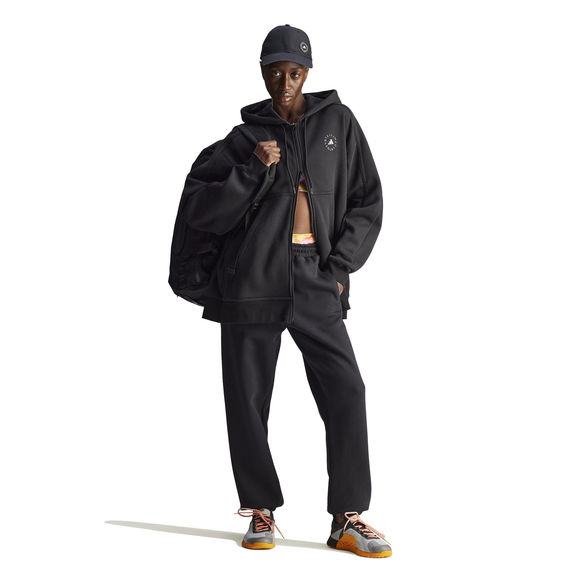 adidas by Stella McCartney Loose Sweat Tracksuit Bottoms, Black, , large image number 8
